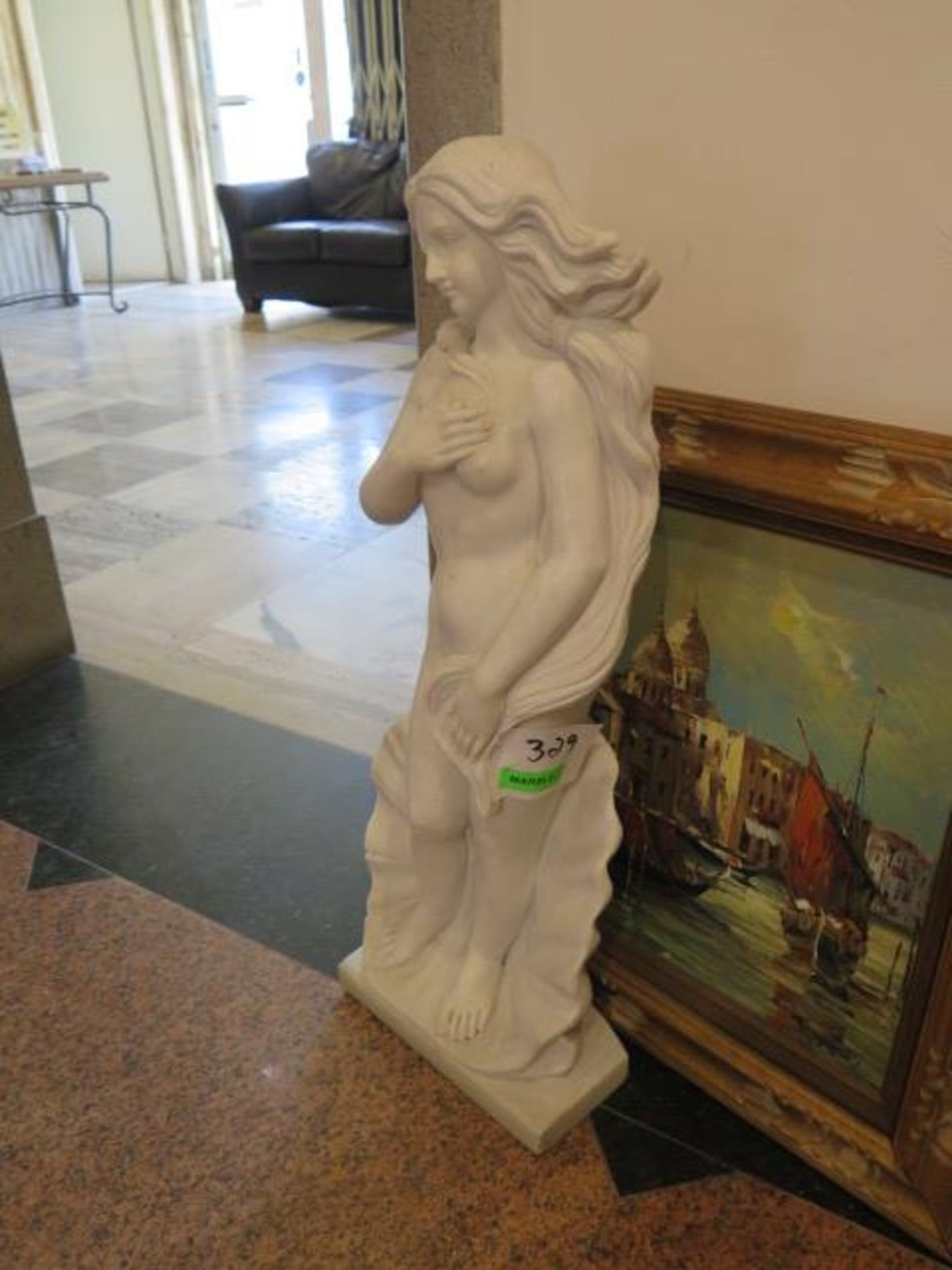 Marble ""Nude Woman in Shell"" Statue (SOLD AS-IS - NO WARRANTY) - Image 2 of 6