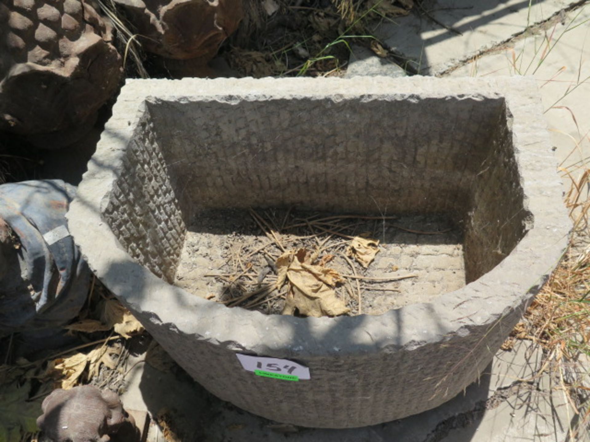 Limestone Planters (2) (SOLD AS-IS - NO WARRANTY) - Image 3 of 5