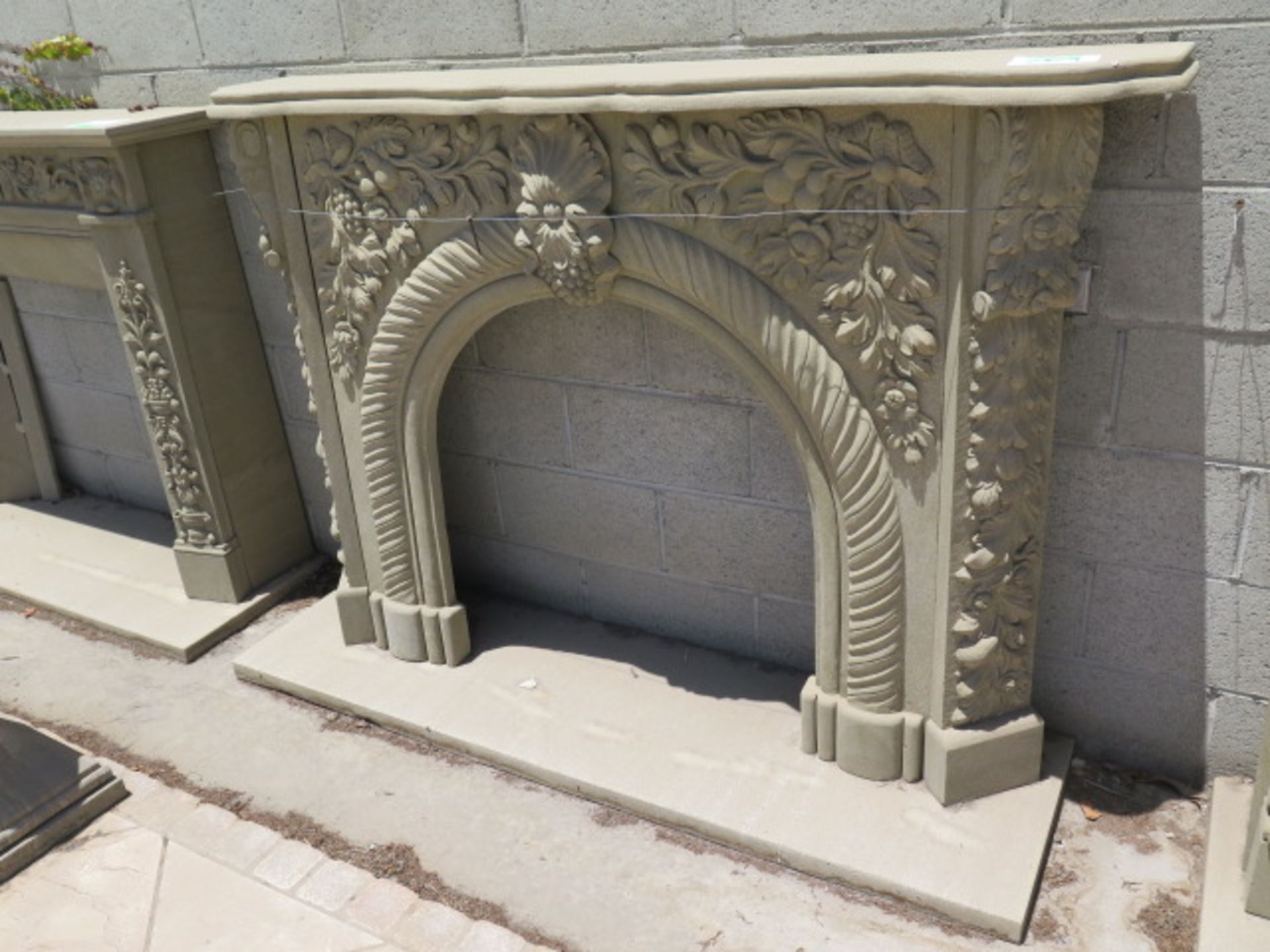 Limestone Fireplace Mantle (SOLD AS-IS - NO WARRANTY) - Image 2 of 9