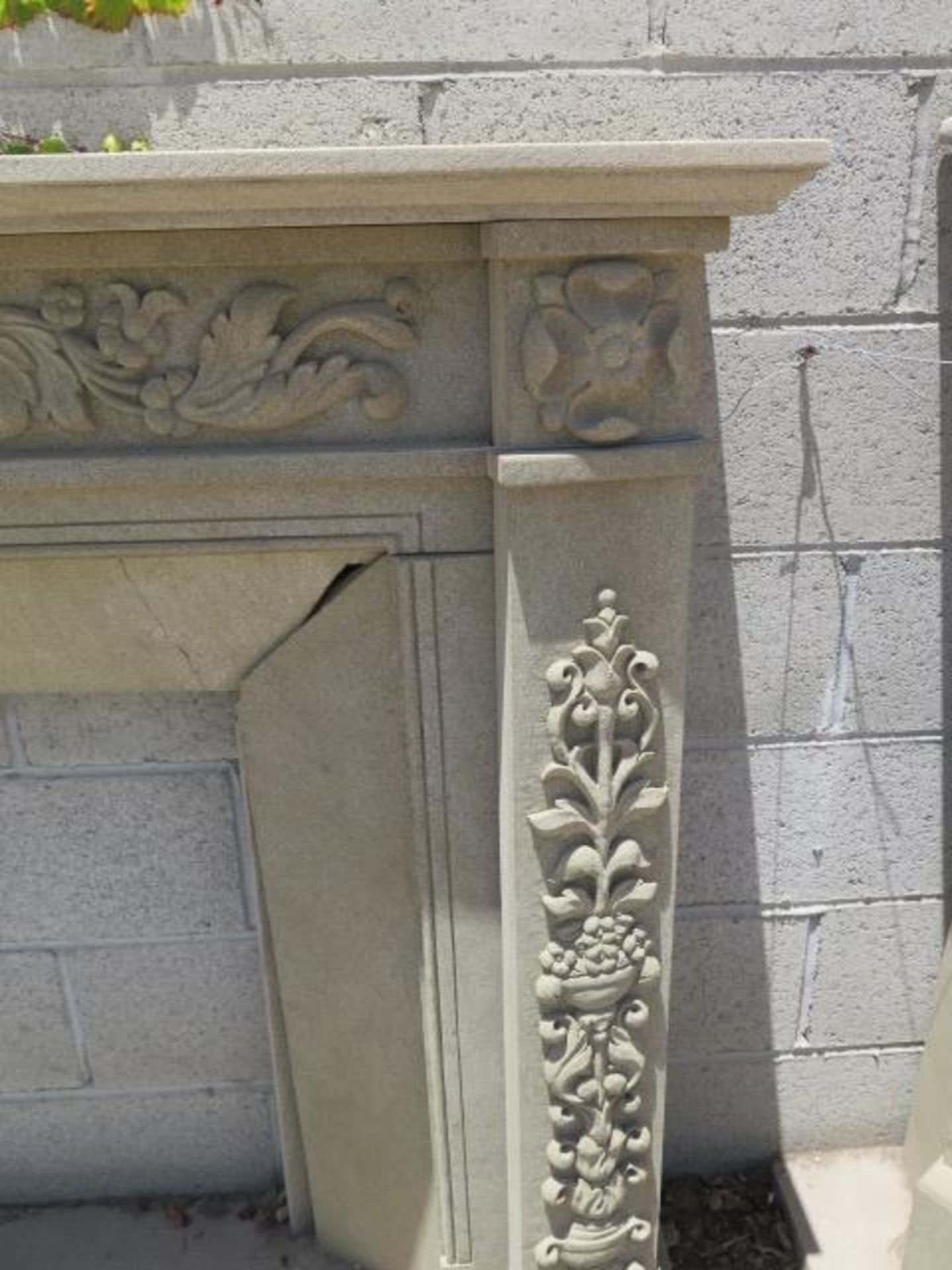 Limestone Fireplace Mantle (SOLD AS-IS - NO WARRANTY) - Image 5 of 7