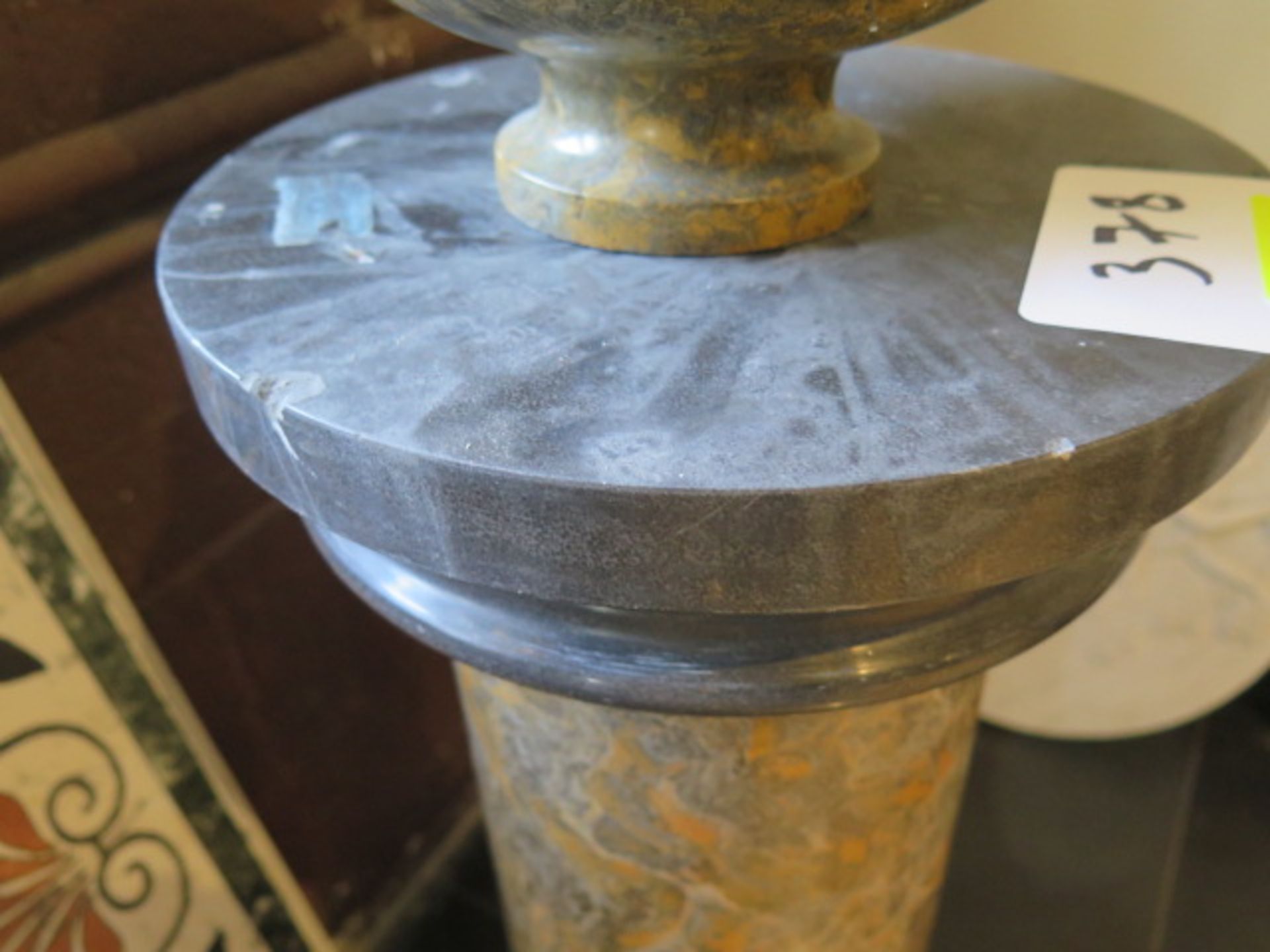 Marble Vase w/ Marble Pillar Base (SOLD AS-IS - NO WARRANTY) - Image 5 of 7