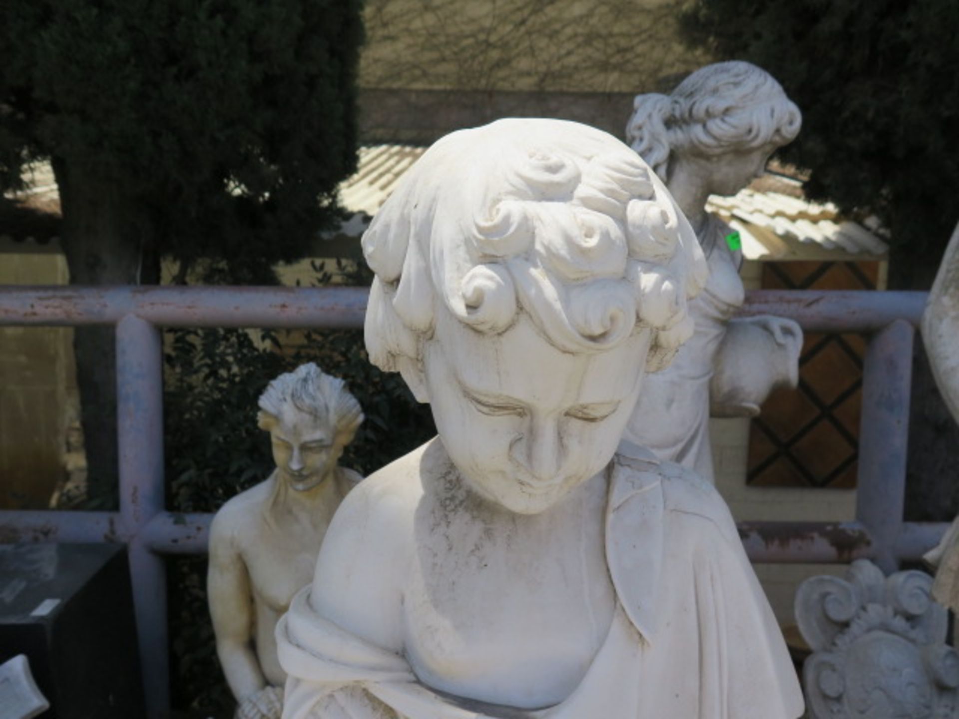 Marble ""Child with Flowers"" Statue (SOLD AS-IS - NO WARRANTY) - Image 4 of 6