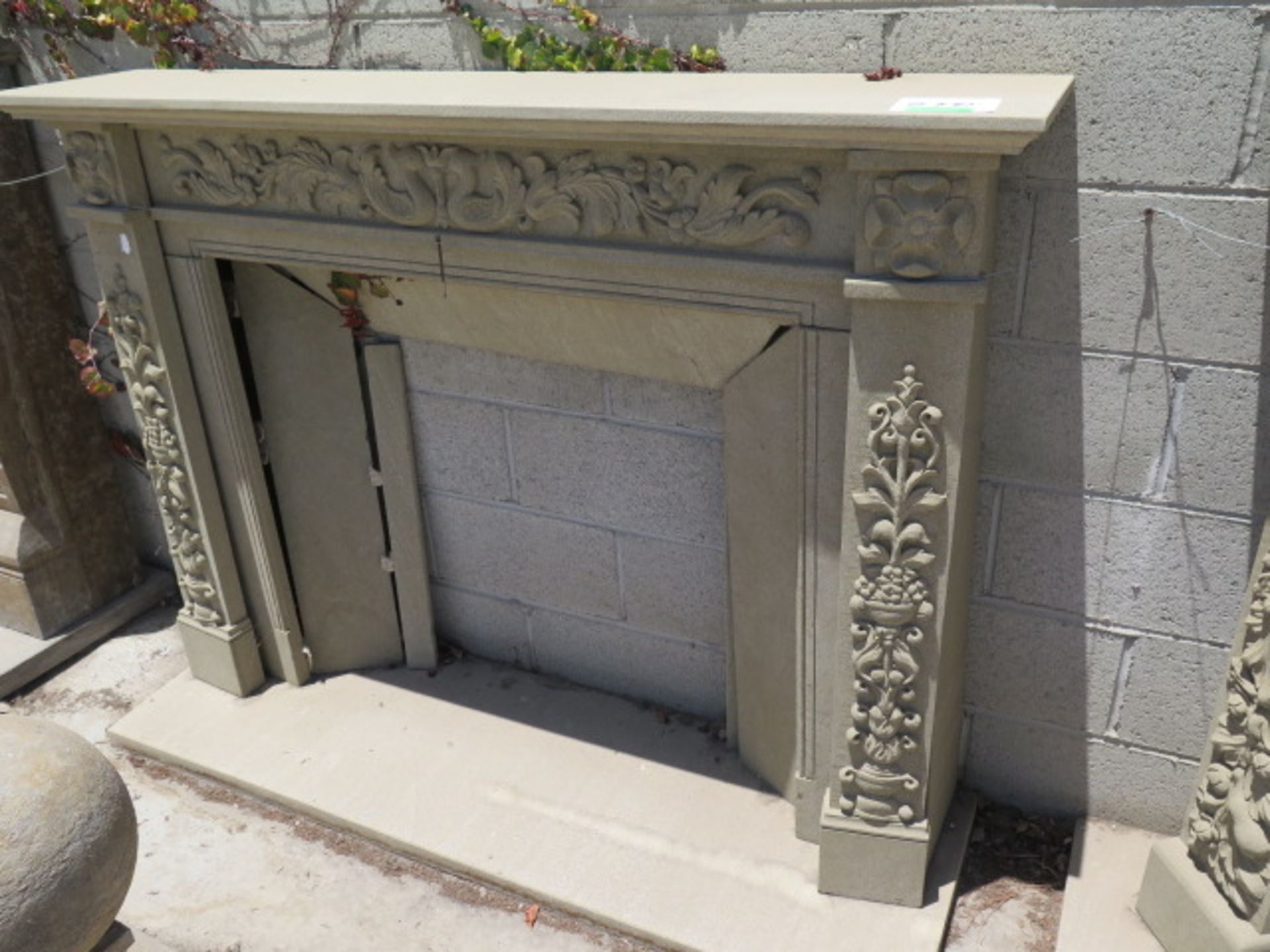 Limestone Fireplace Mantle (SOLD AS-IS - NO WARRANTY) - Image 2 of 7