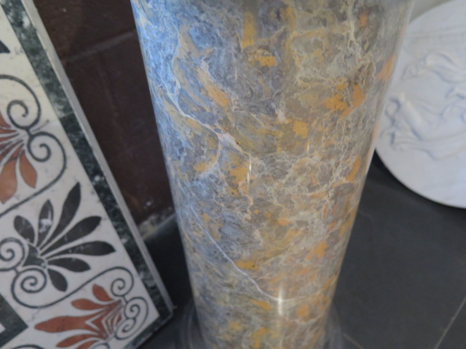 Marble Vase w/ Marble Pillar Base (SOLD AS-IS - NO WARRANTY) - Image 6 of 7
