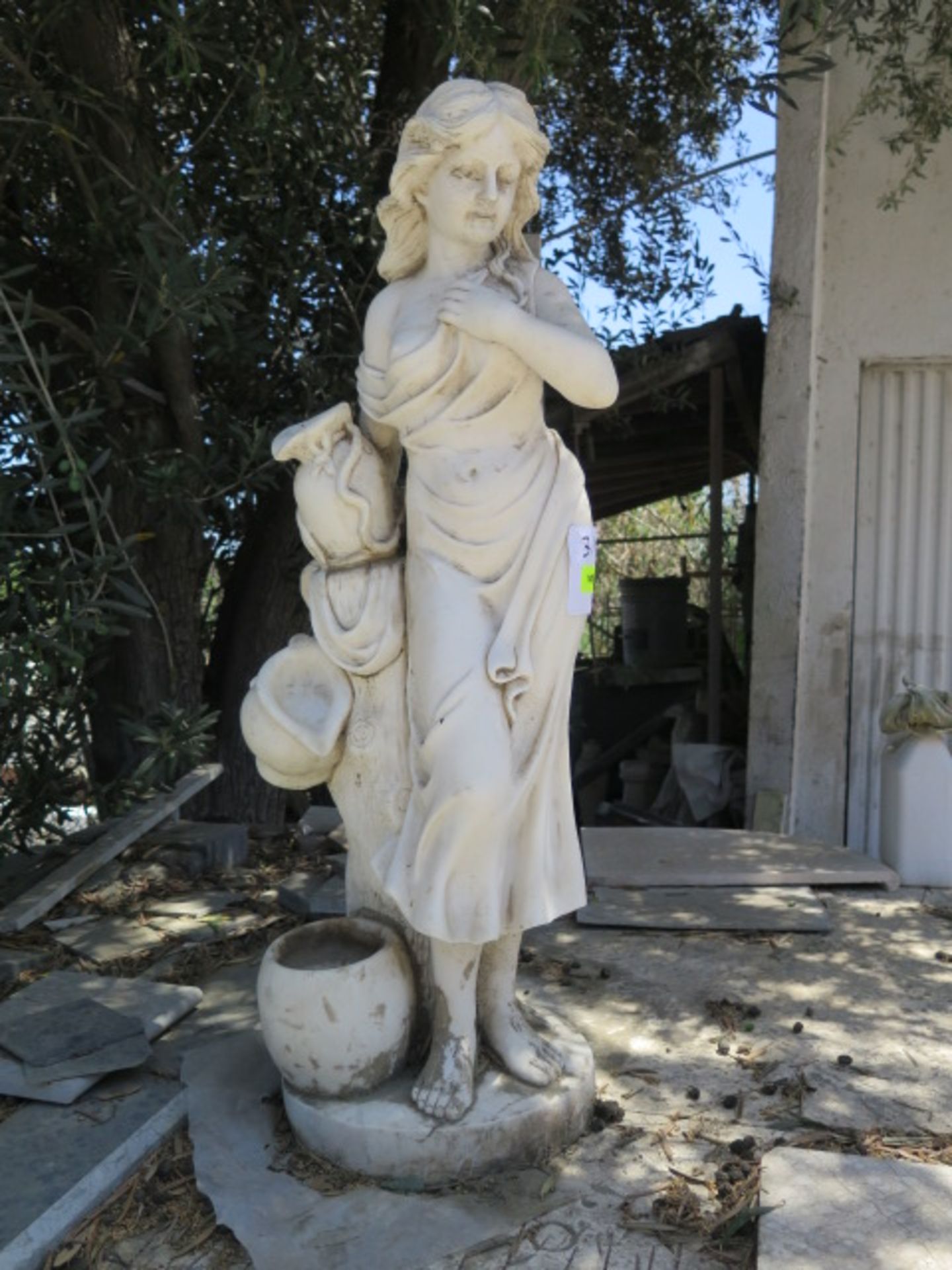 Marble ""Woman with Picher"" Statue (SOLD AS-IS - NO WARRANTY)