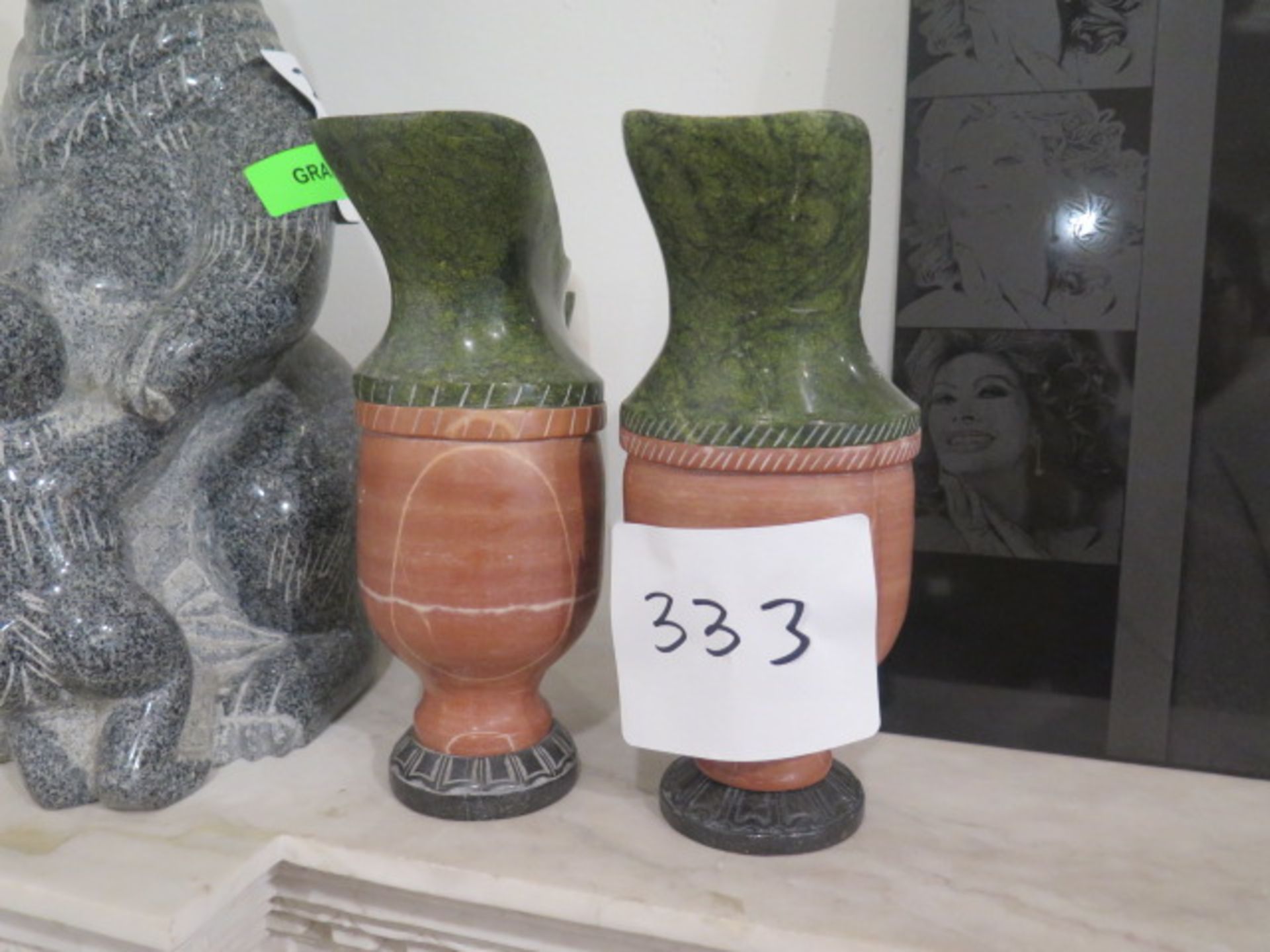 Marble Pitchers (2) (SOLD AS-IS - NO WARRANTY)