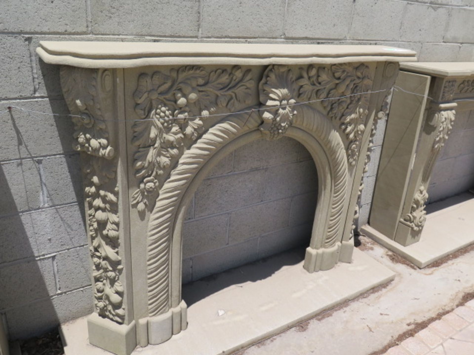 Limestone Fireplace Mantle (SOLD AS-IS - NO WARRANTY) - Image 3 of 9