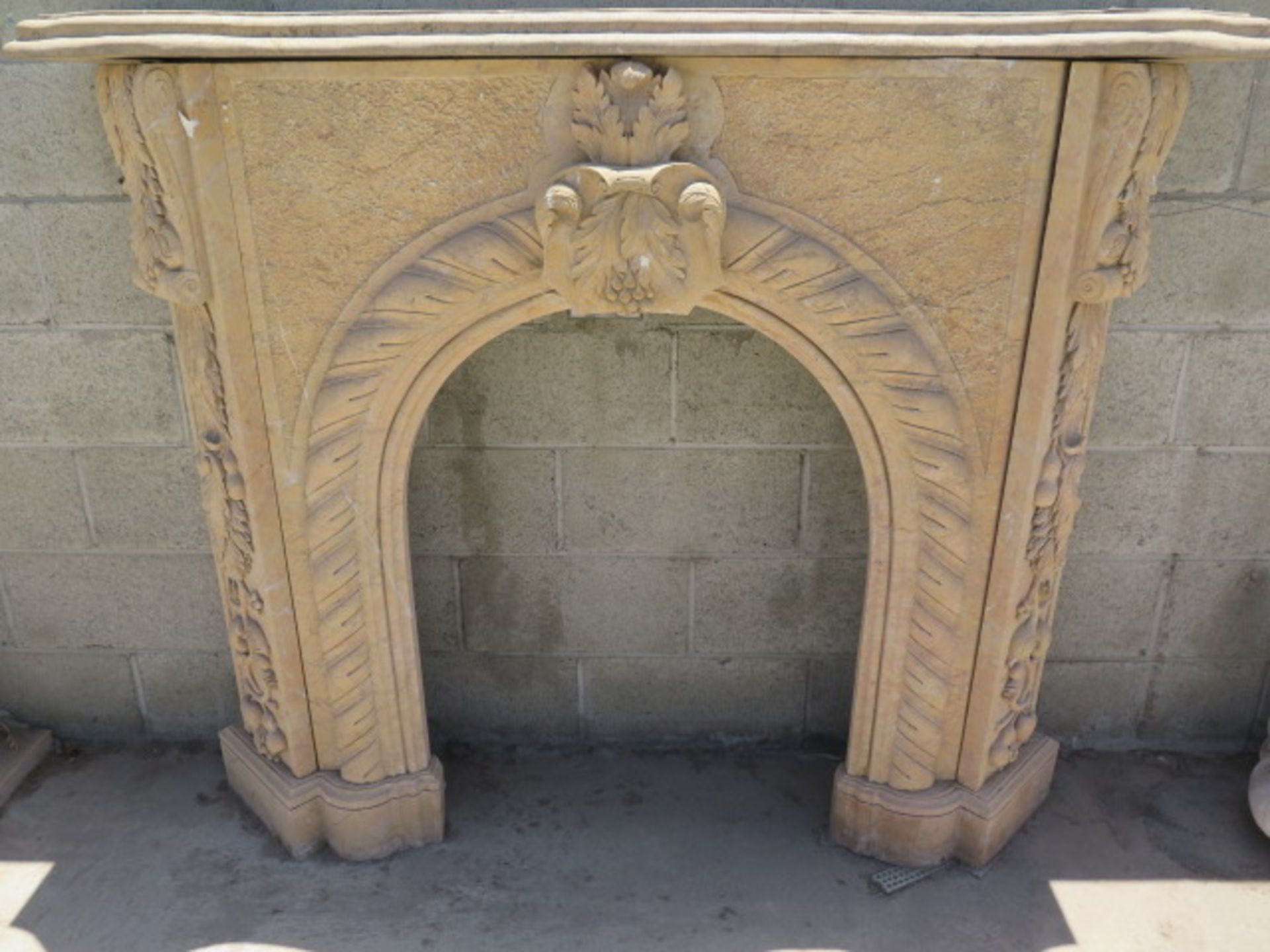 Limestone Fireplace Mantle (SOLD AS-IS - NO WARRANTY) - Image 8 of 9