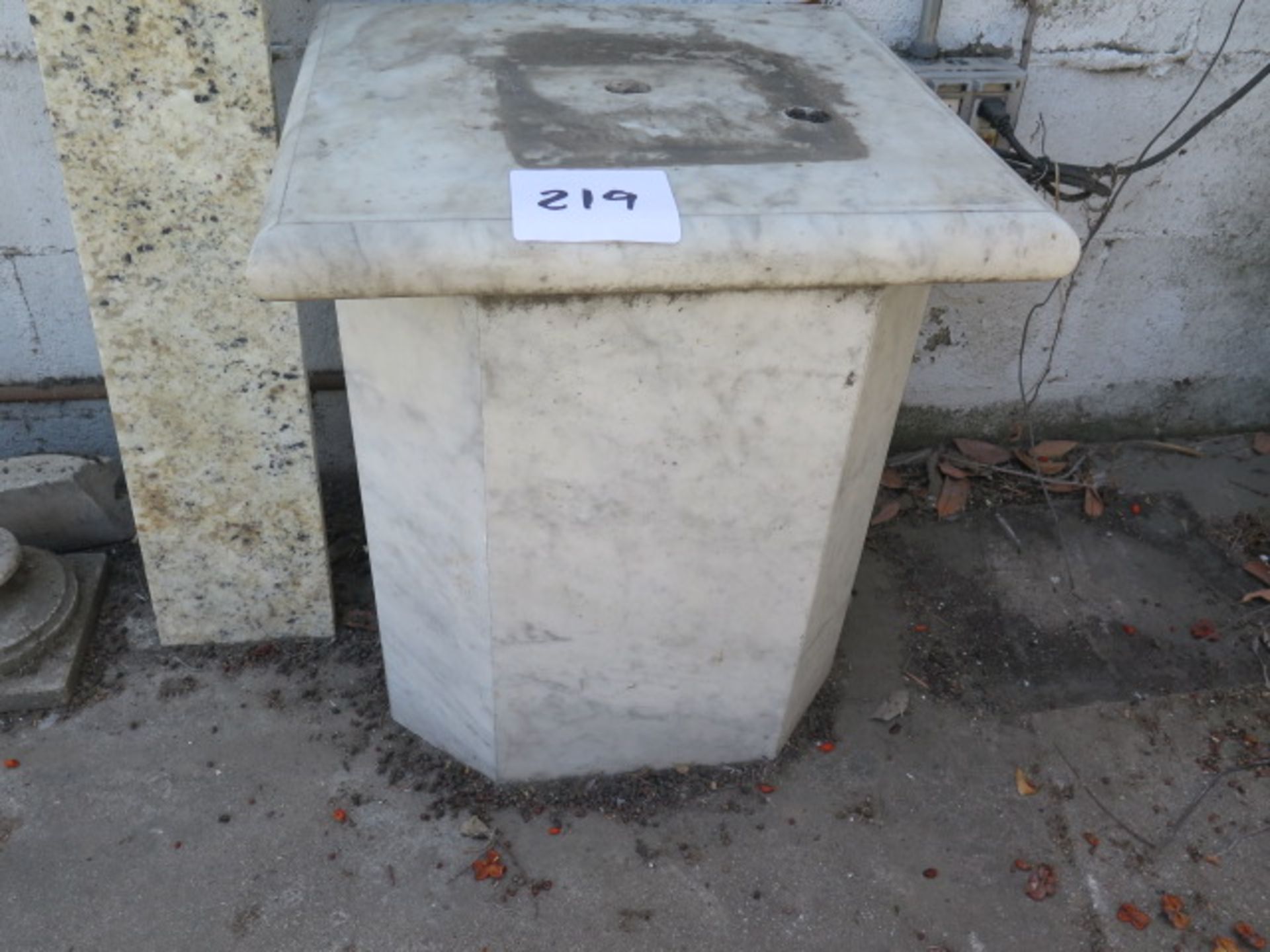 Marble Pedestal Base (SOLD AS-IS - NO WARRANTY)