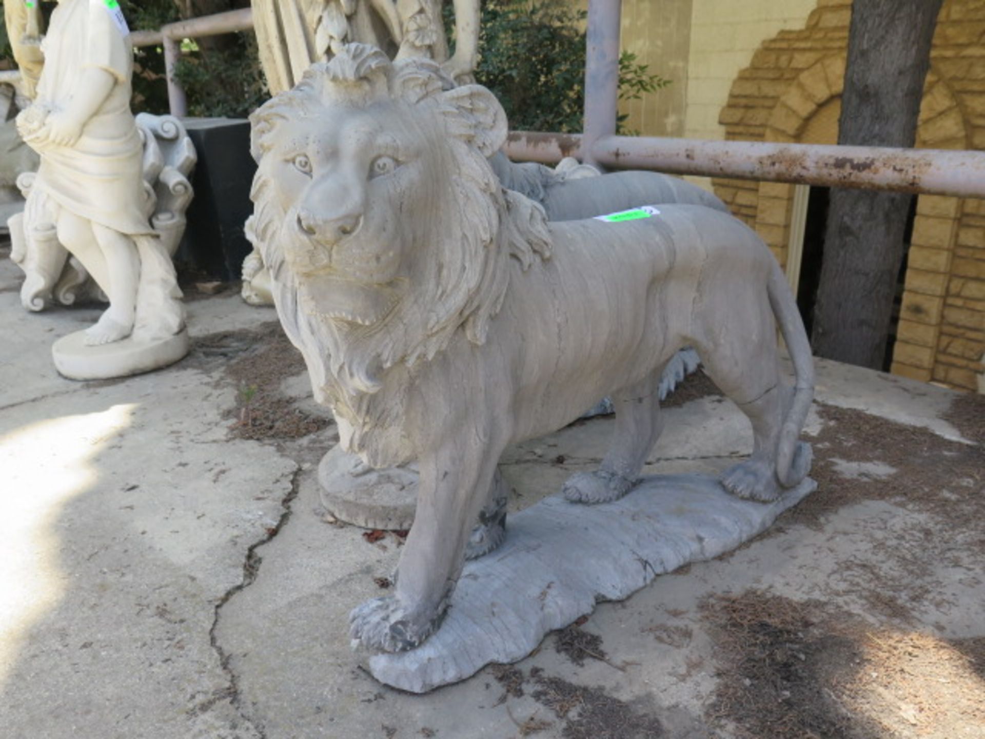 Marble Lion Statues (2) (SOLD AS-IS - NO WARRANTY) - Image 2 of 7
