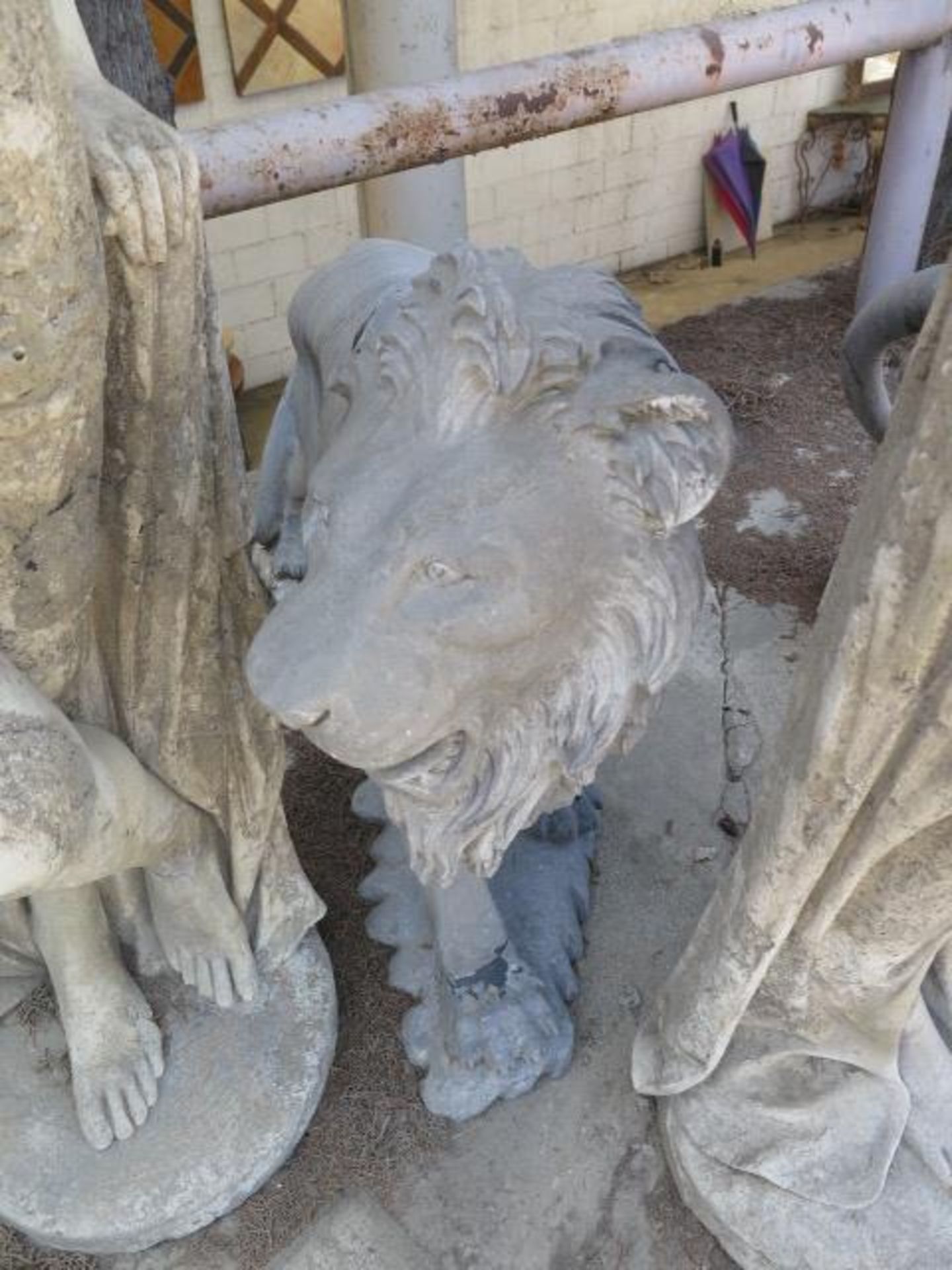 Marble Lion Statues (2) (SOLD AS-IS - NO WARRANTY) - Image 4 of 7