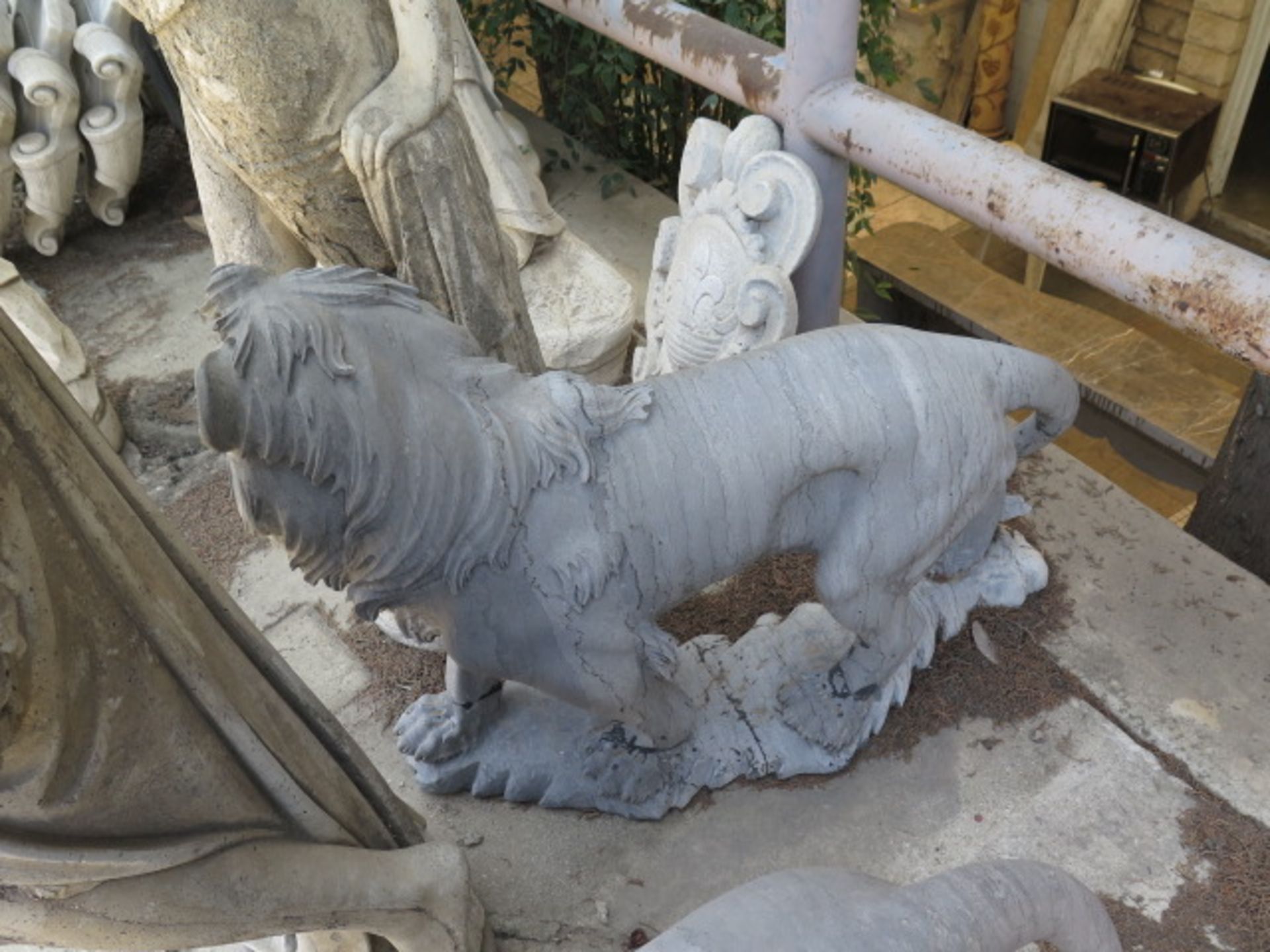 Marble Lion Statues (2) (SOLD AS-IS - NO WARRANTY) - Image 6 of 7