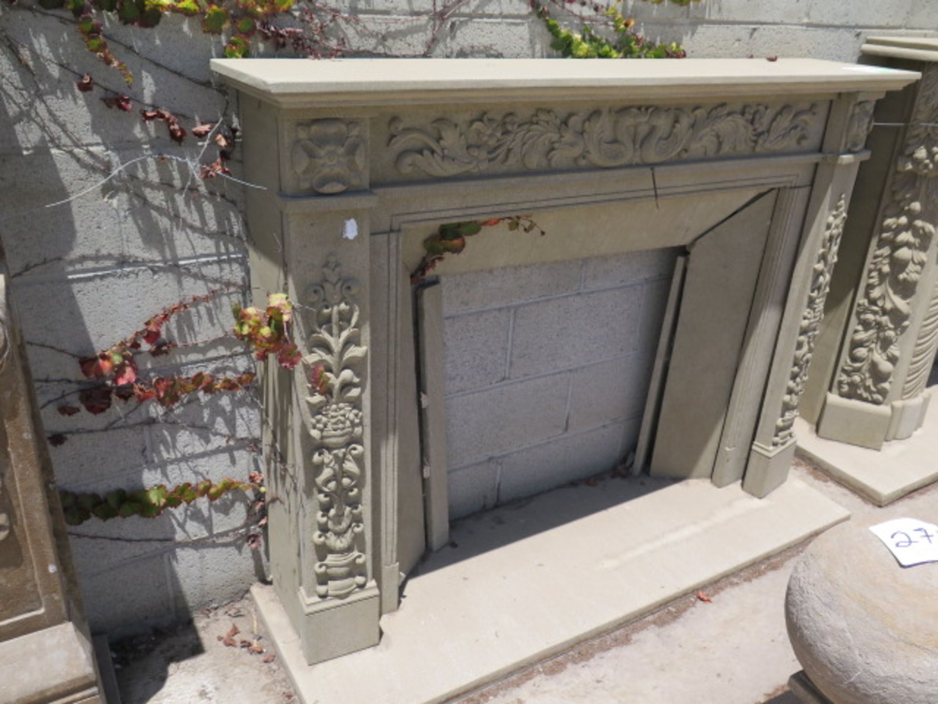 Limestone Fireplace Mantle (SOLD AS-IS - NO WARRANTY) - Image 3 of 7