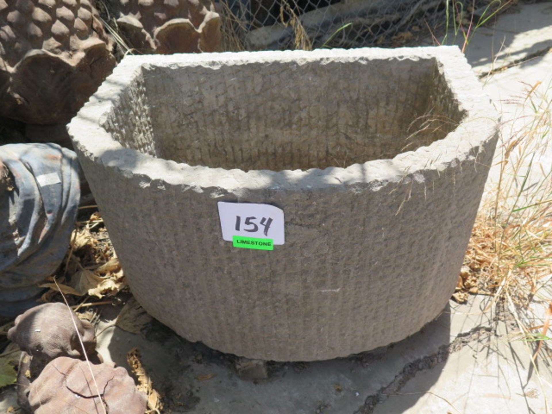 Limestone Planters (2) (SOLD AS-IS - NO WARRANTY)