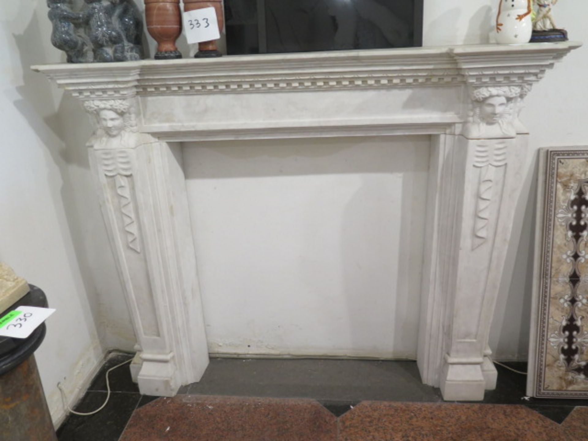 Marble Fireplace Mantle (SOLD AS-IS - NO WARRANTY)