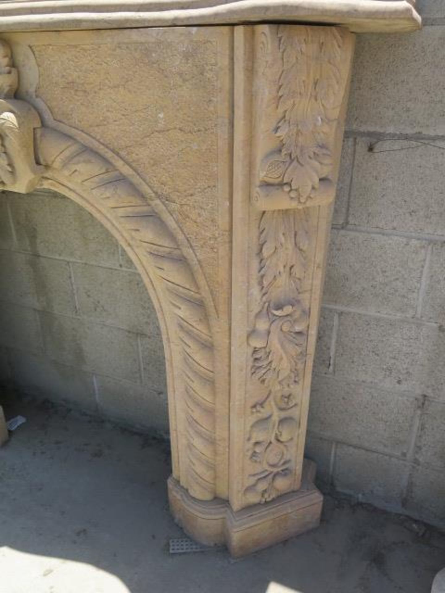 Limestone Fireplace Mantle (SOLD AS-IS - NO WARRANTY) - Image 6 of 9