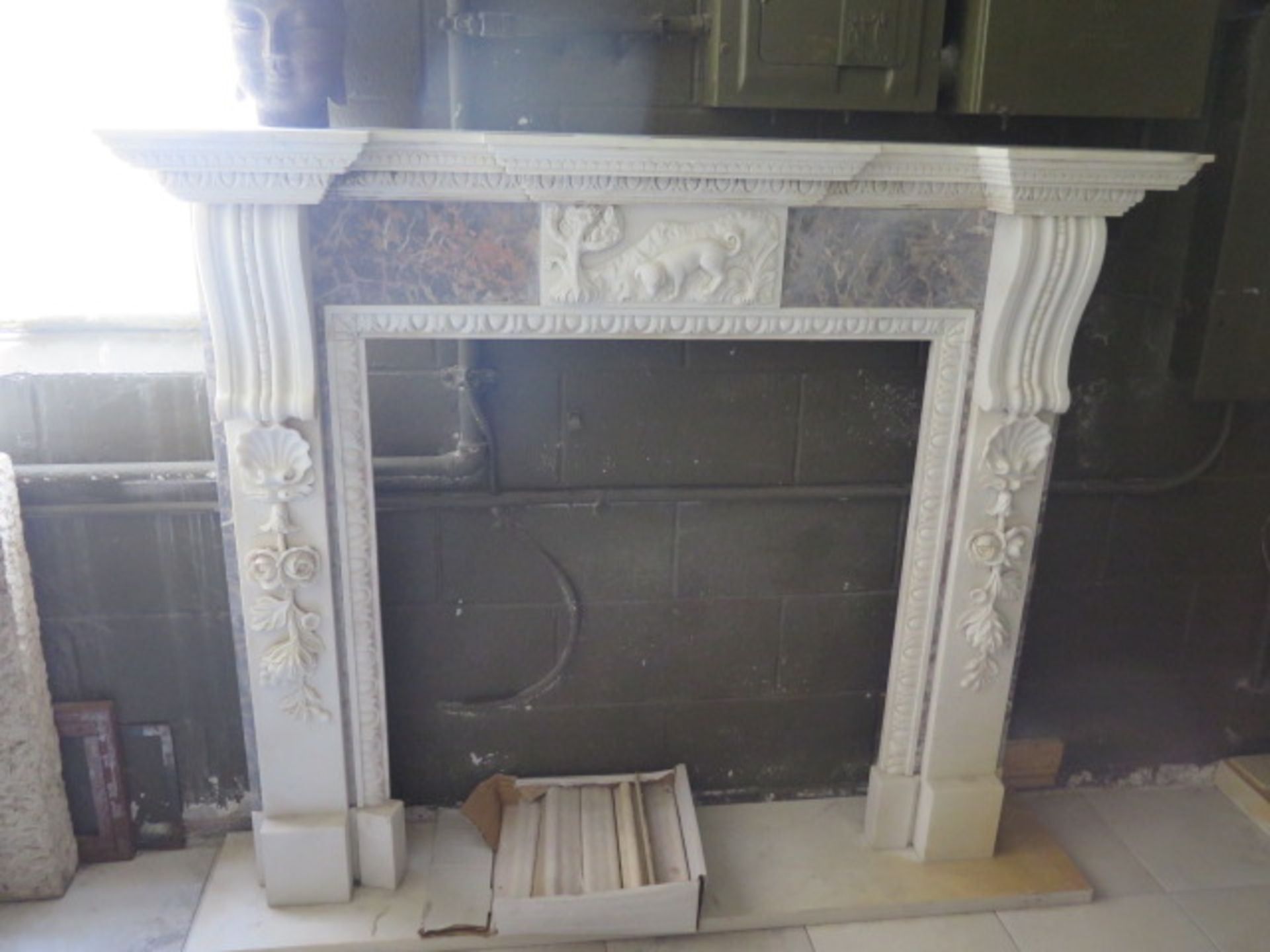 Marble Fireplace Mantle (SOLD AS-IS - NO WARRANTY)