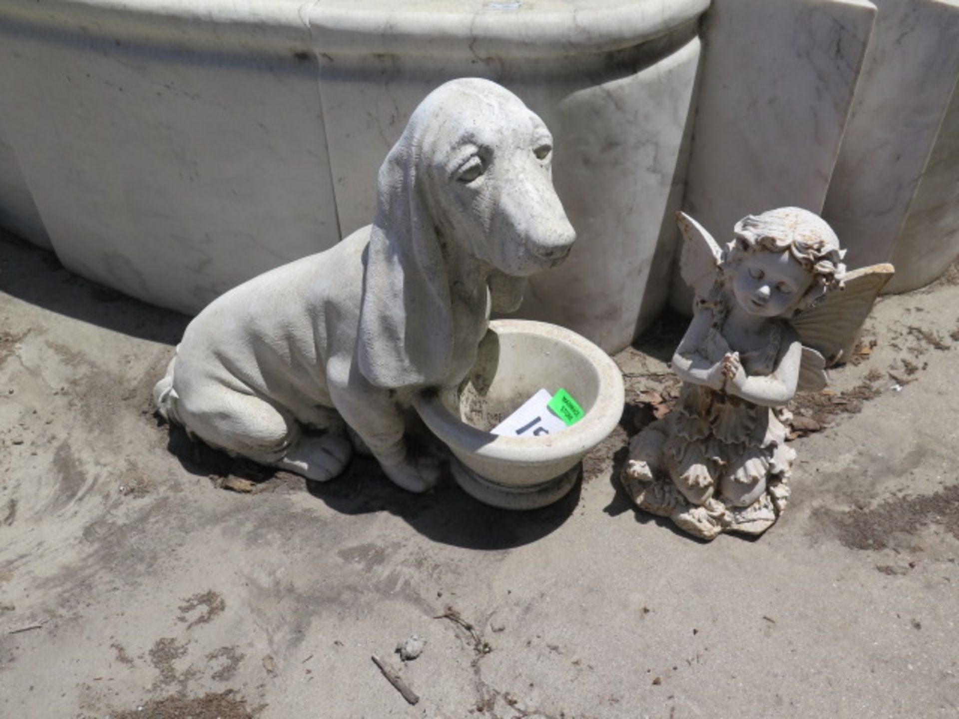 Angel and Dog Statues (SOLD AS-IS - NO WARRANTY)