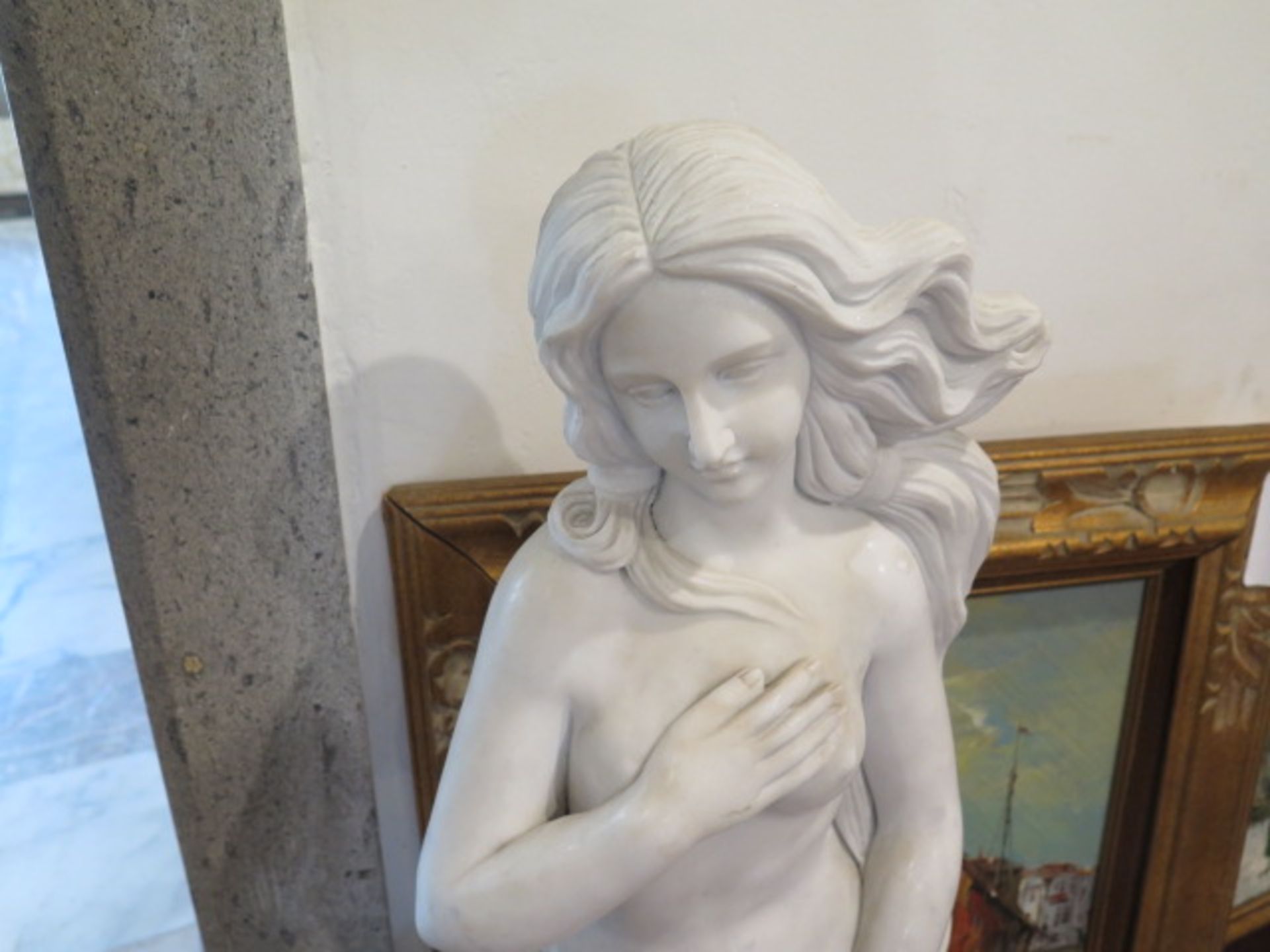 Marble ""Nude Woman in Shell"" Statue (SOLD AS-IS - NO WARRANTY) - Image 4 of 6