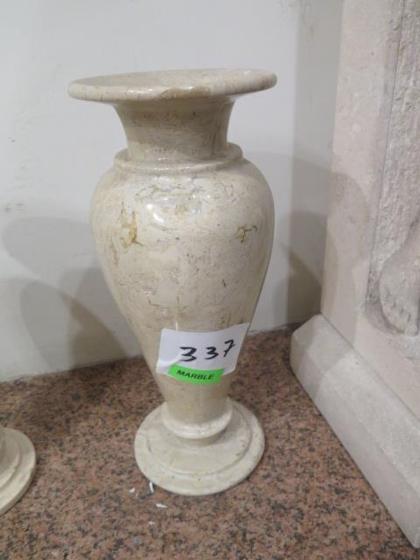 Marble Urns (2) (SOLD AS-IS - NO WARRANTY) - Image 2 of 5