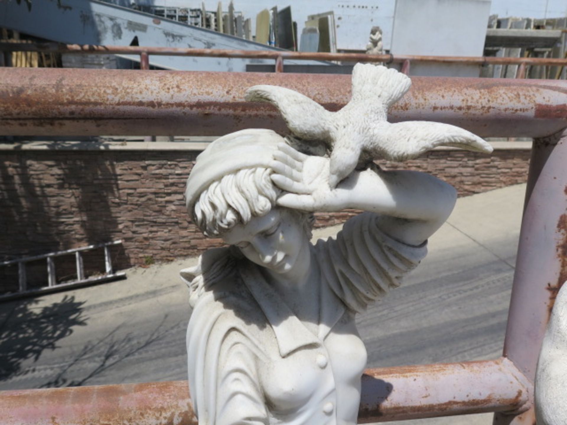 Marble ""Woman with Birds"" Statue (SOLD AS-IS - NO WARRANTY) - Image 3 of 6