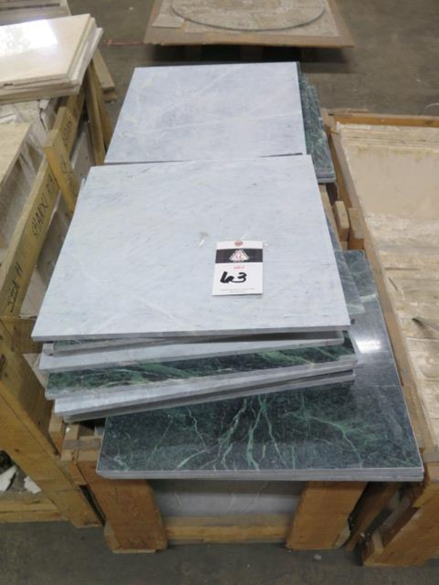 18" x 18" Jade Marble Tiles (SOLD AS-IS - NO WARRANTY)