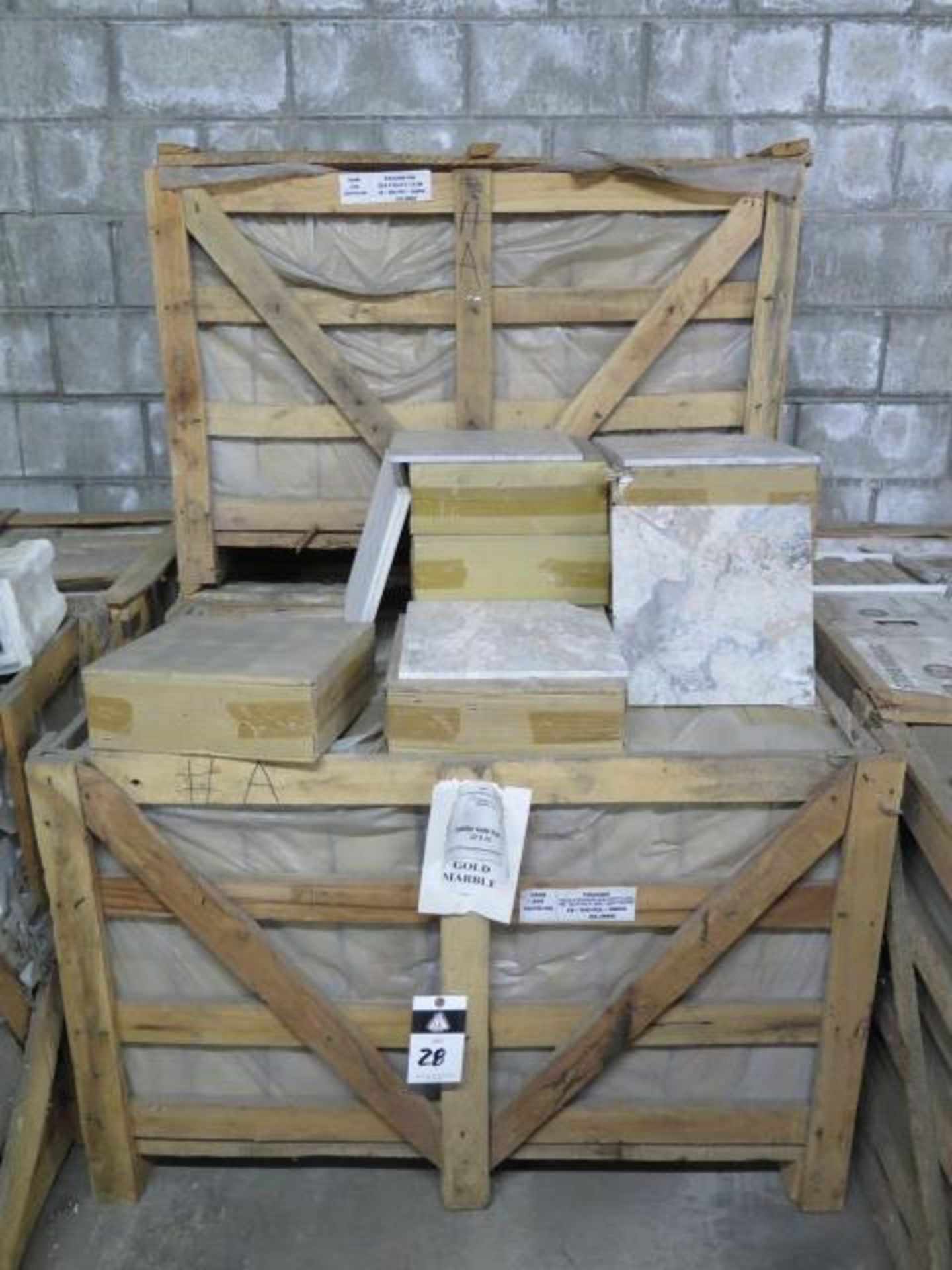 Sunrise Gold Marble Tiles 12" x 12" (3 Pallets) (SOLD AS-IS - NO WARRANTY)