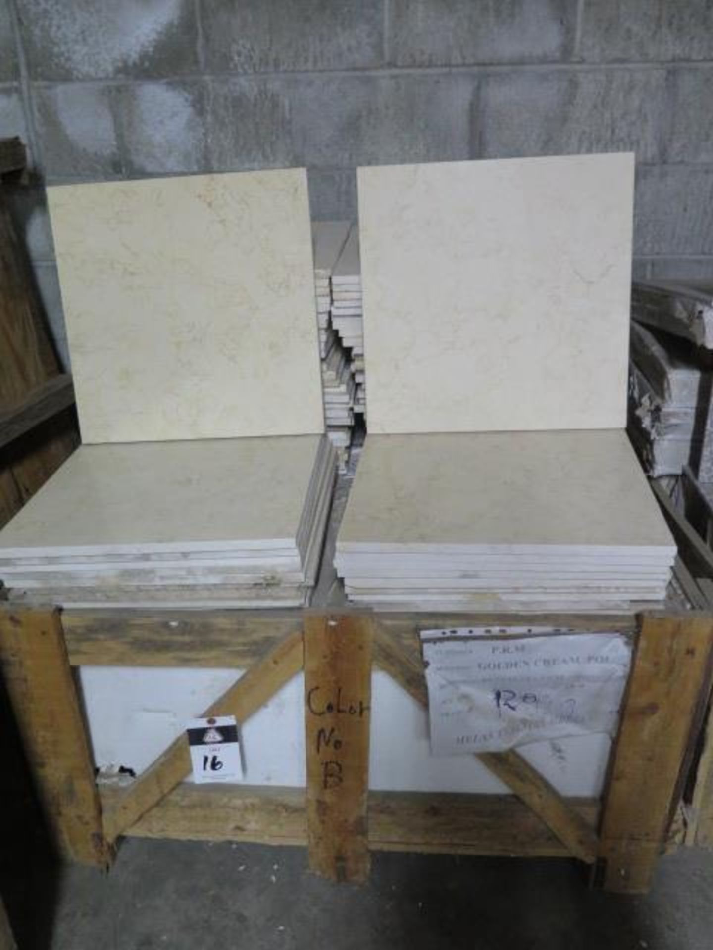 Golden Cream Tiles 18" x 18" (SOLD AS-IS - NO WARRANTY)