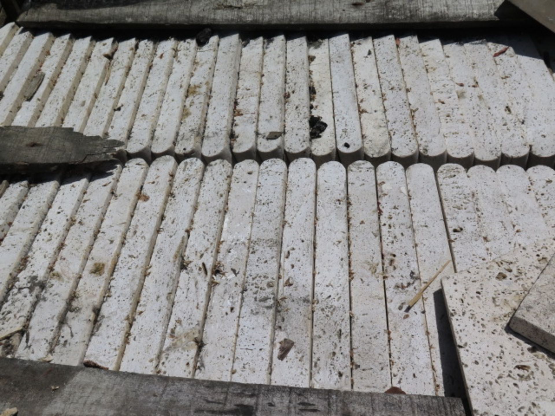 12" x 24" Travertine Bull Nose Coping Tiles (5 Pallets) and 12" Diameter Discs (1 Pallet) (SOLD AS - Image 2 of 10