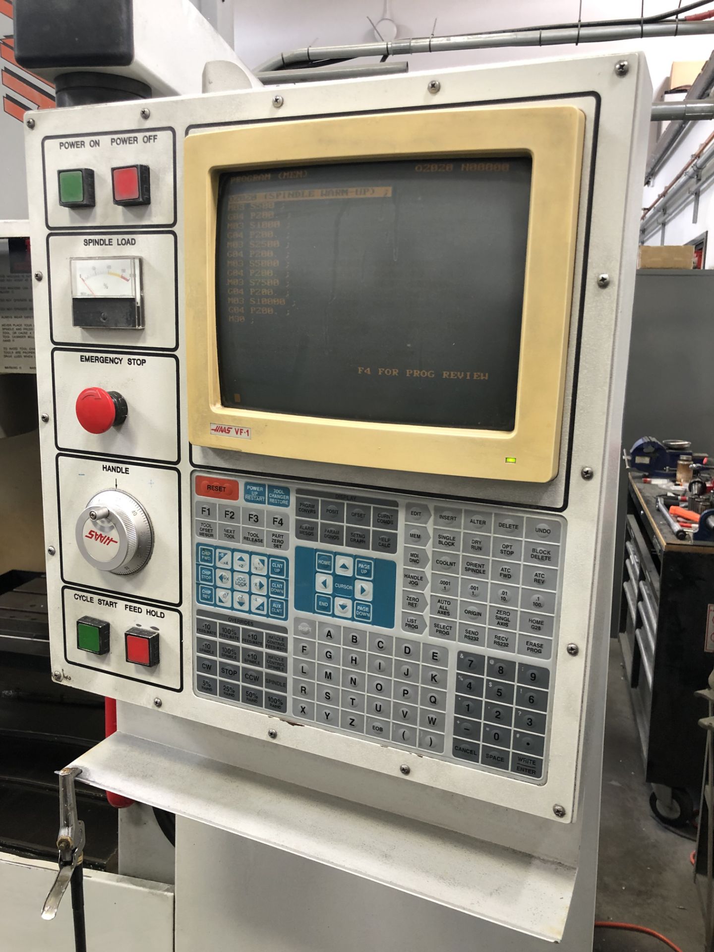 1995 Haas VF-1 CNC Vertical Machining Center s/n 5128 w/ Haas Controls, 20-Station ATC, 40-Taper Spi - Image 2 of 5