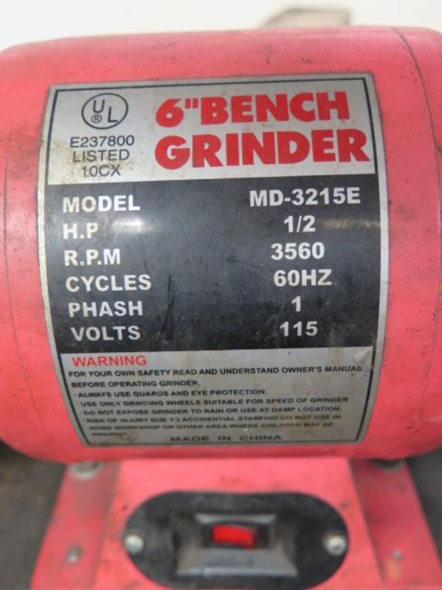 6” Bench Grinder (SOLD AS-IS – NO WARRANTY) - Image 4 of 4