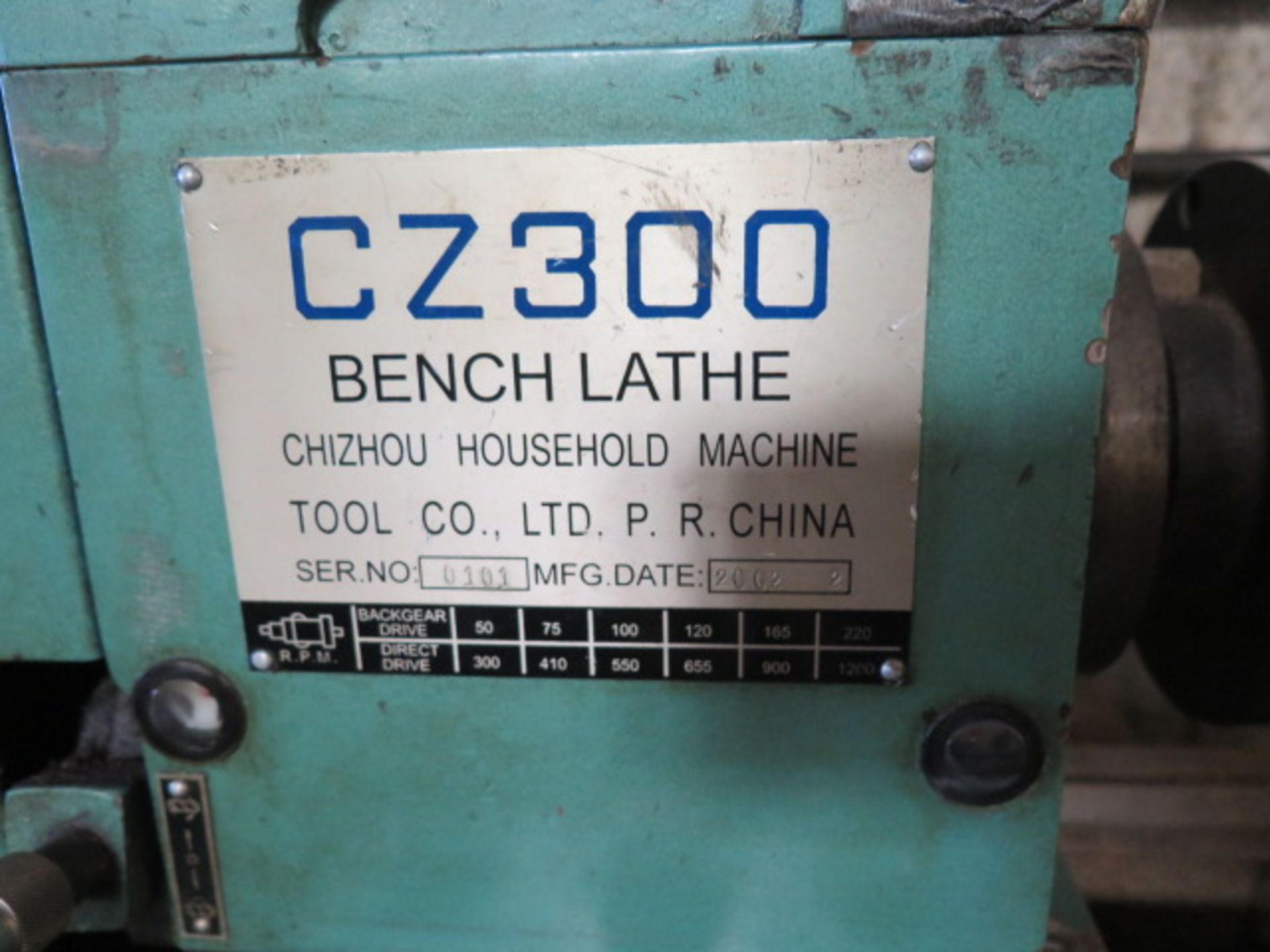 Chizhou mdl. CZ300 11 ½” x 24” Lathe s/n 0101 w/ 50-1200 RPM, Inch/mm Thread, Tailstock, SOLD AS IS - Image 3 of 12