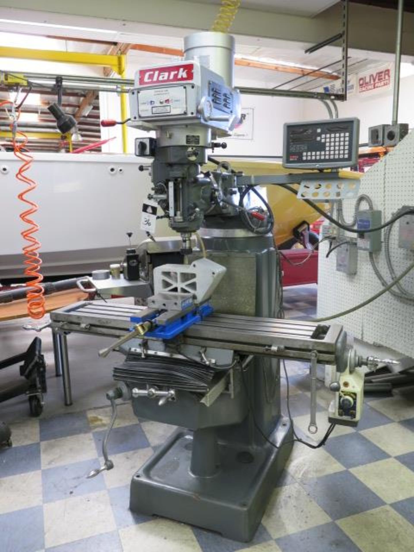 2012 Clark 2VS Vertical Mill s/n 121424 w/Sony SDS6-2V Prog DRO, 3Hp Motor, 60-4200 Dial, SOLD AS IS