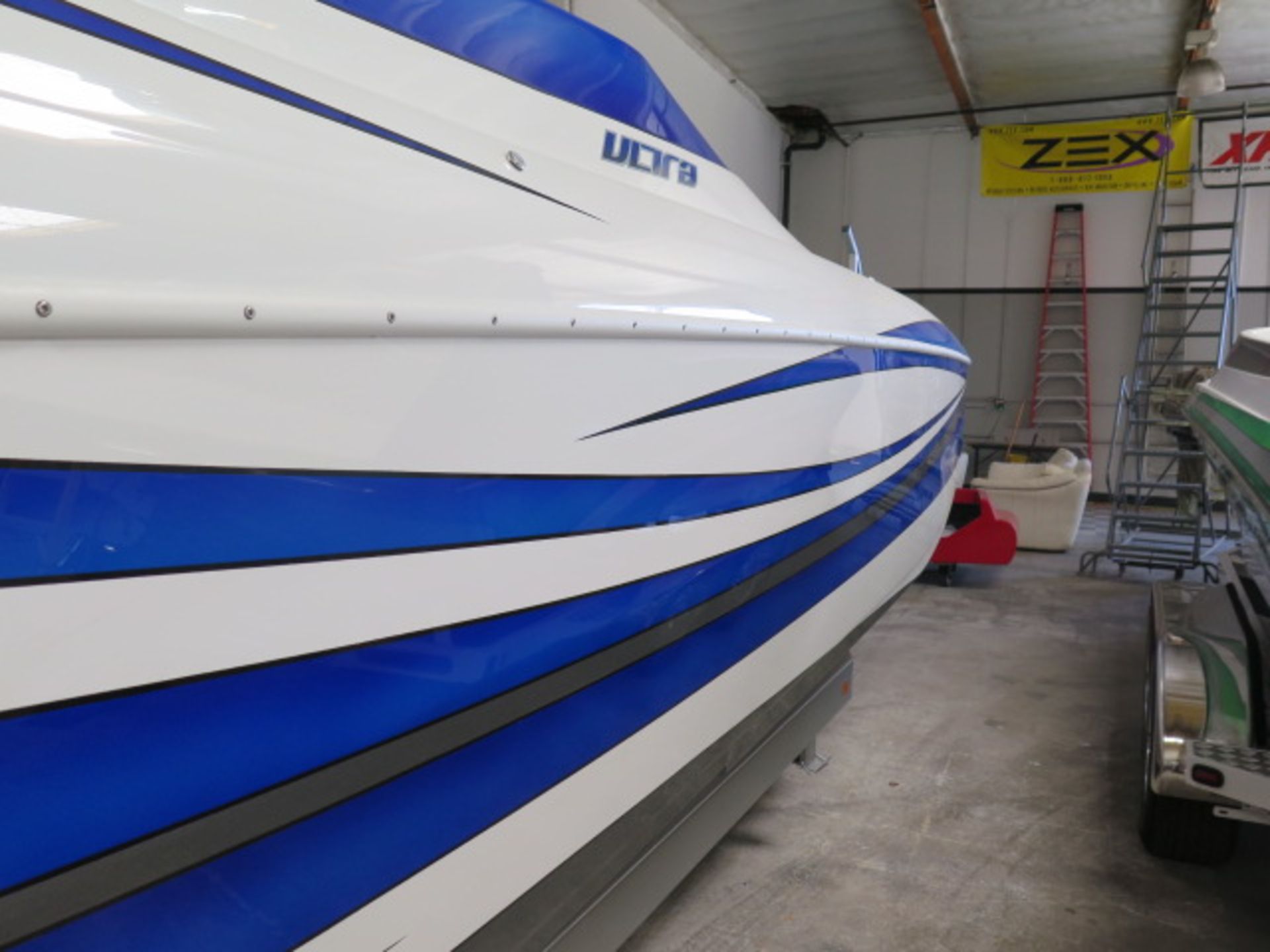 2022 27' Ultra Shadow Balsa Core CAT Hull Built for High Speed,w/Finished Bilge Gel Coat, SOLD AS IS - Image 12 of 21