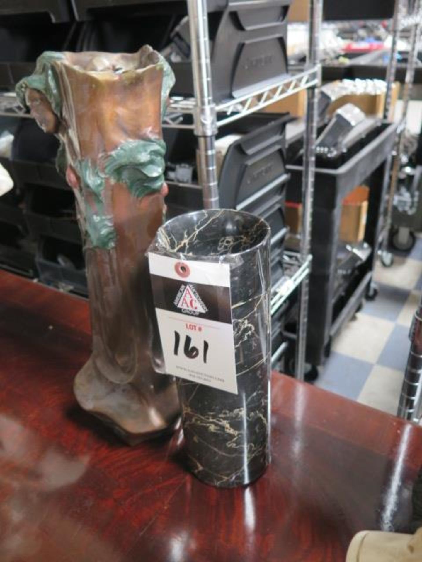 Bronze and Marble Vases (2) (SOLD AS-IS - NO WARRANTY) - Image 3 of 3