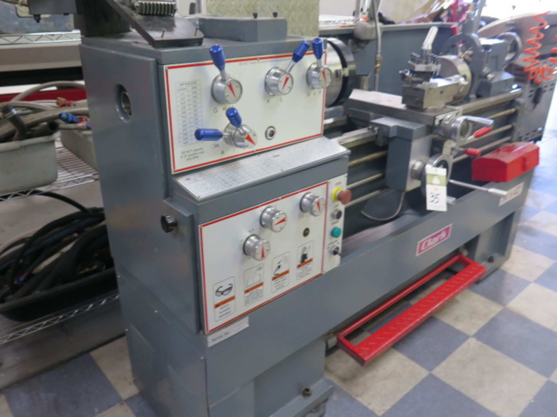 2012 Clark 1440 14” x 40” Geared Head Gap Bed Lathe s/n 12540 w/ Sino SDS6-2V Prog DRO, SOLD AS IS - Image 3 of 27