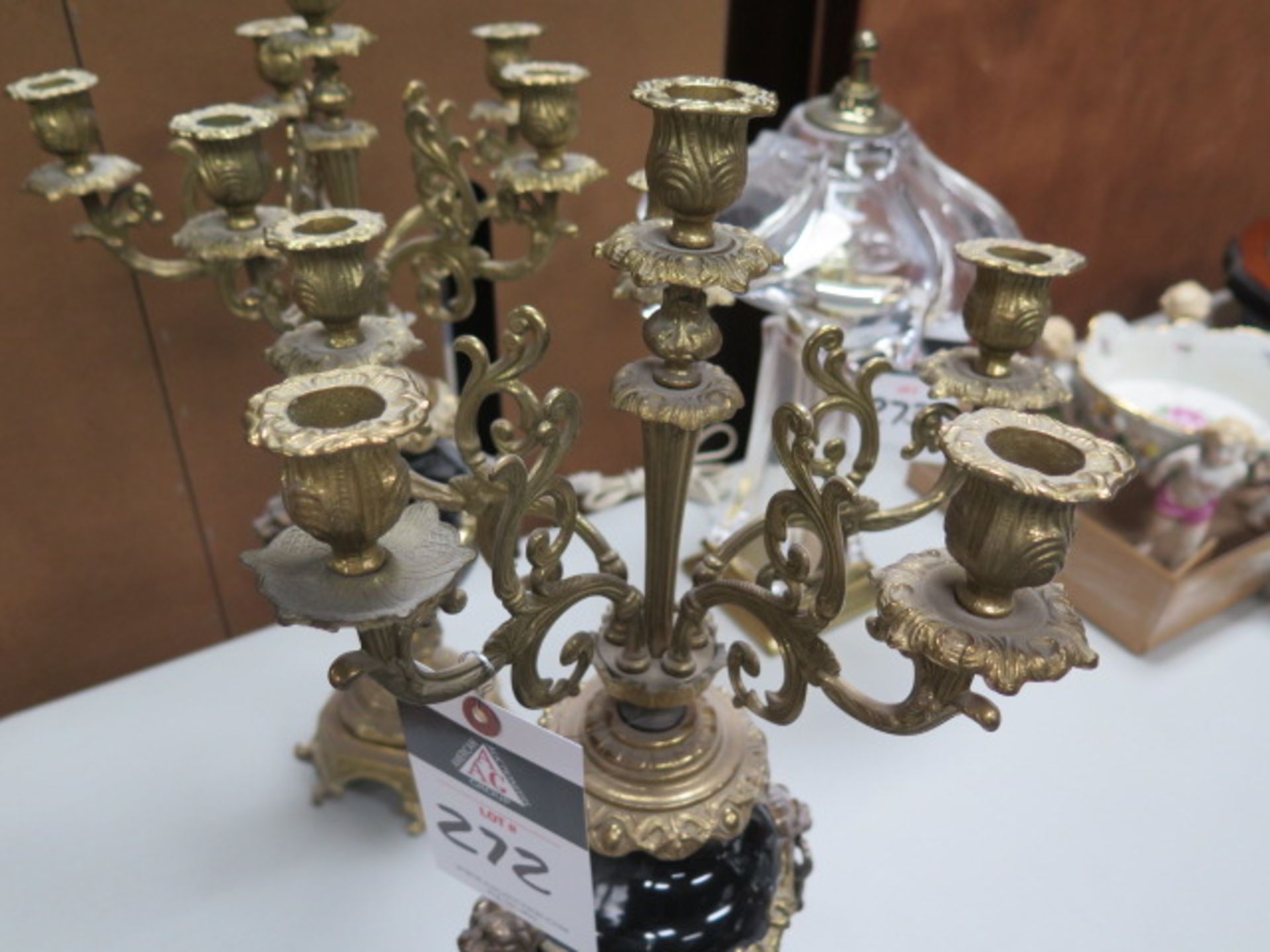 Brass and Marble Candelabras (2) (SOLD AS-IS - NO WARRANTY) - Image 6 of 9
