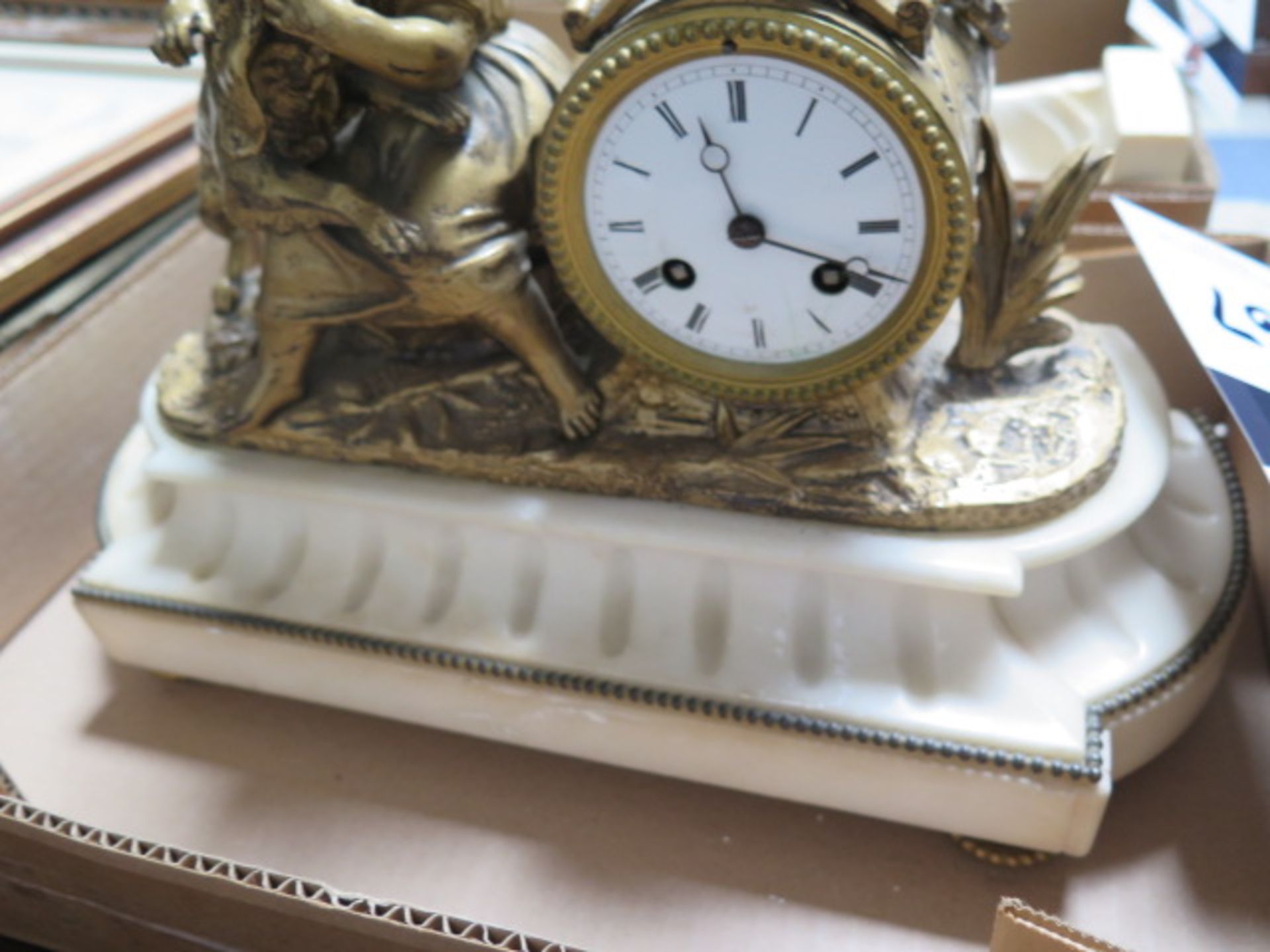 Brass Mantle Clock (SOLD AS-IS - NO WARRANTY) - Image 4 of 5