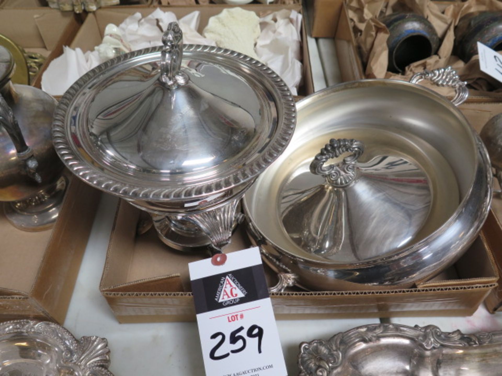 Silver Plated Warming Set (SOLD AS-IS - NO WARRANTY)