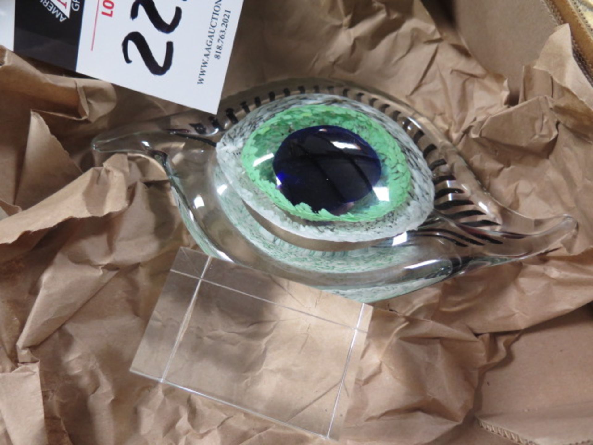 CH Hour (France) Glass Clock, Glass "Eye" and Cut Glass Dish (SOLD AS-IS - NO WARRANTY) - Image 4 of 4