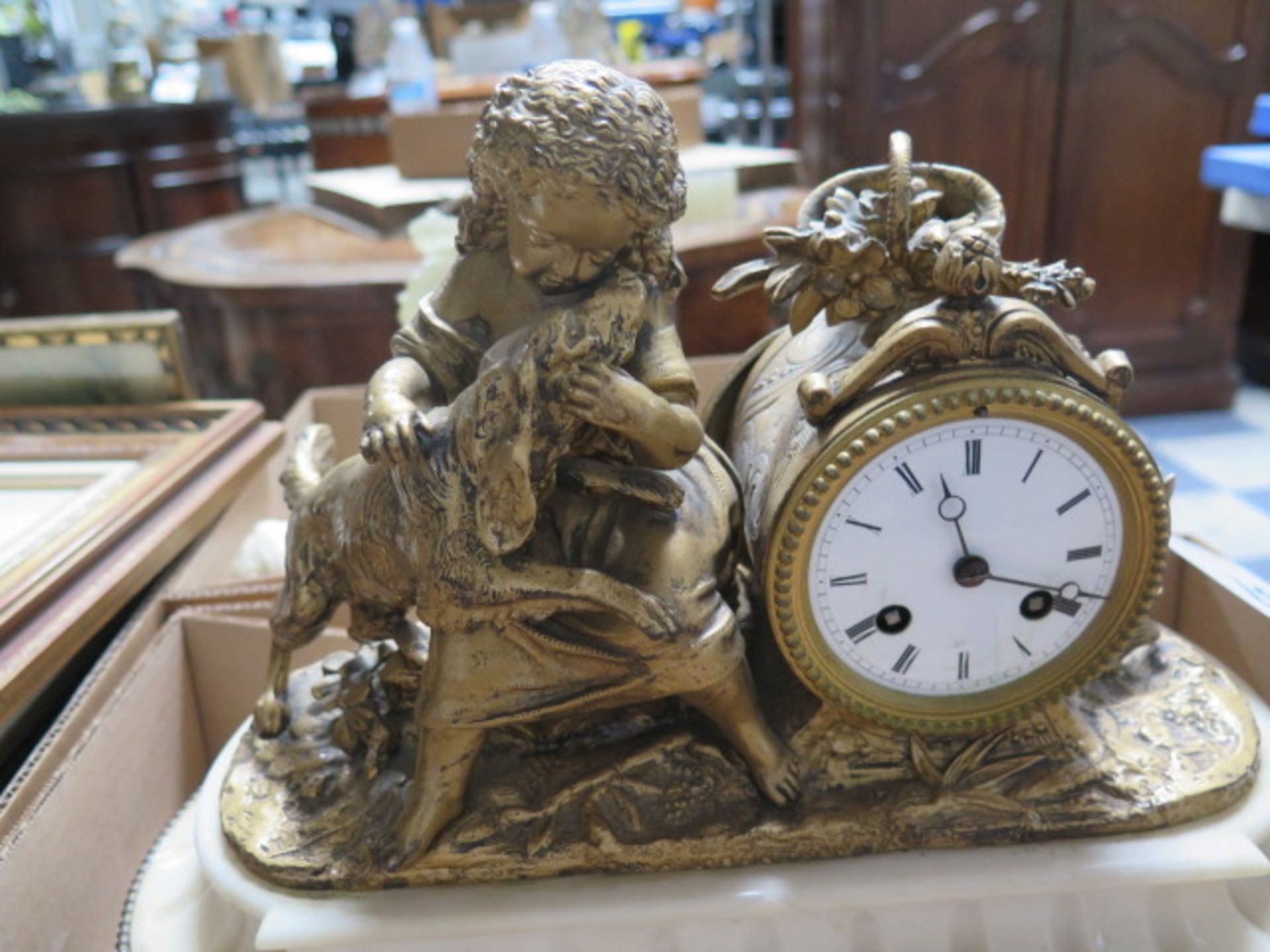Brass Mantle Clock (SOLD AS-IS - NO WARRANTY) - Image 3 of 5