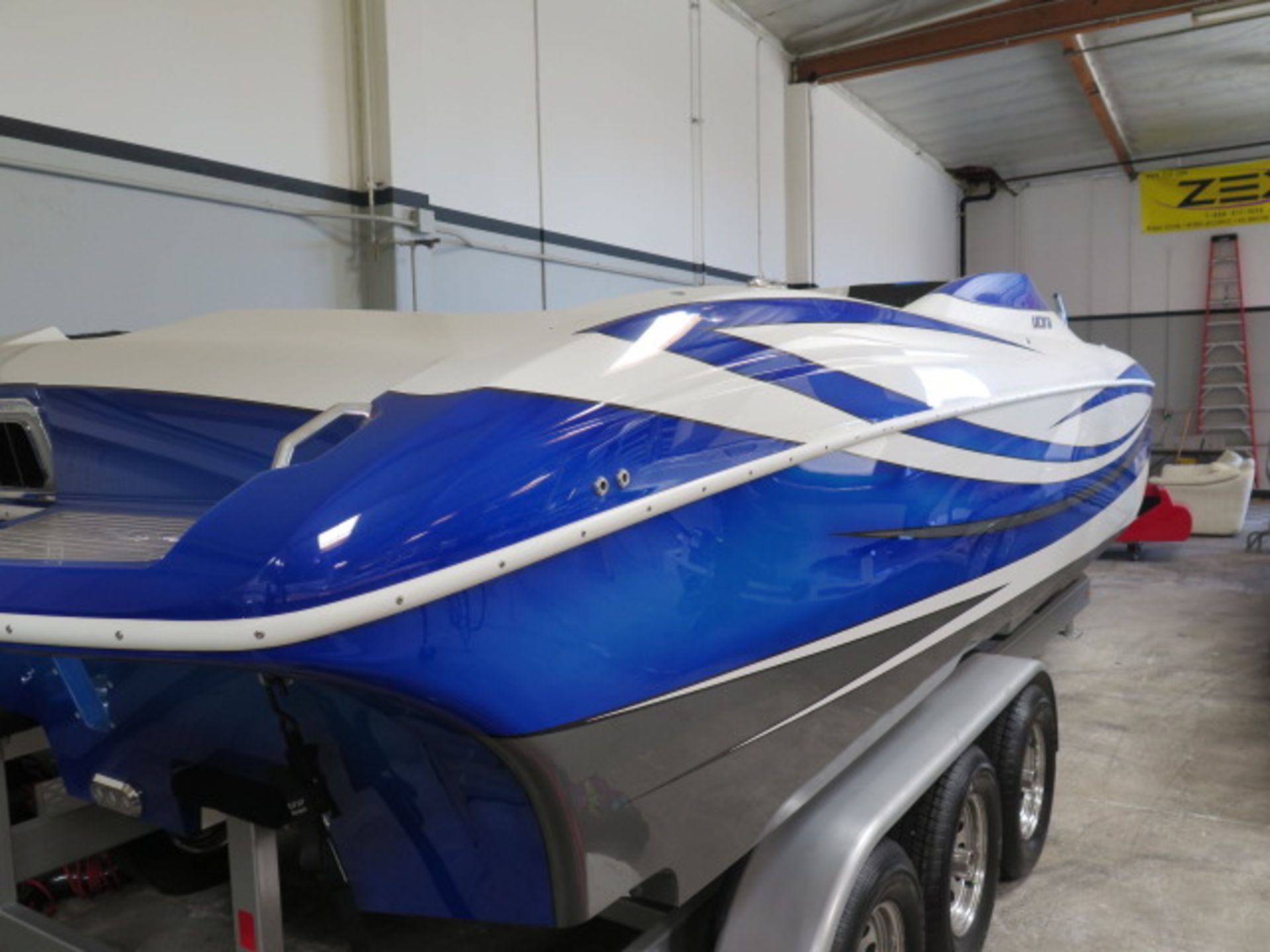 2022 27' Ultra Shadow Balsa Core CAT Hull Built for High Speed,w/Finished Bilge Gel Coat, SOLD AS IS - Image 6 of 21
