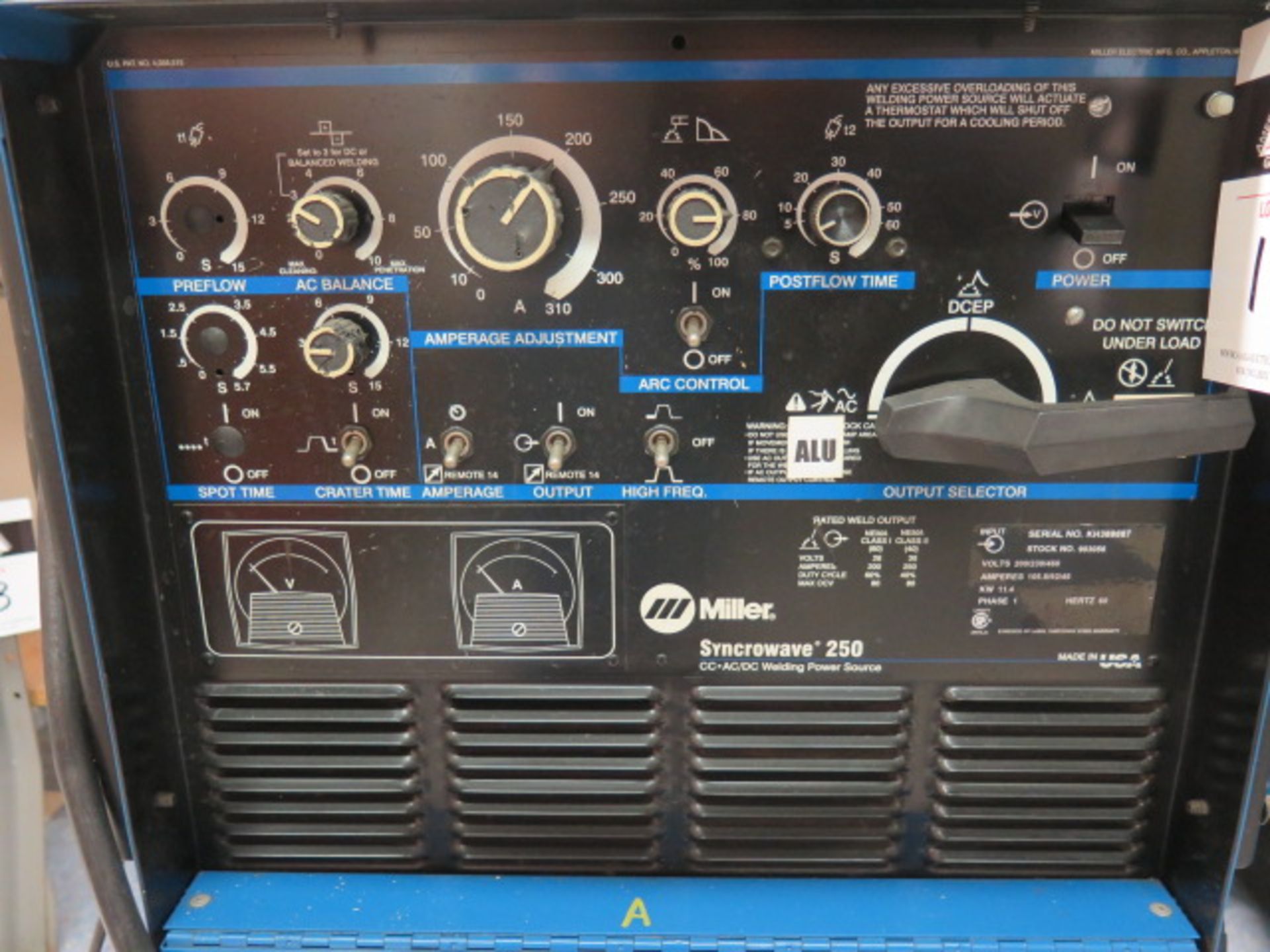 Miller Syncrowave 250 CC-AC/DC Arc Welding Power Source (SOLD AS-IS - NO WARRANTY) - Image 5 of 9