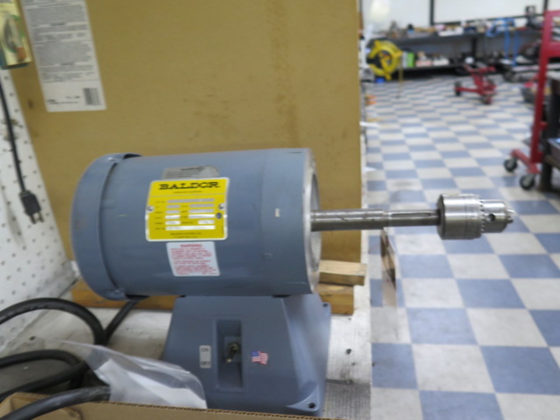 Baldor 1.5Hp Motor w/ Drill Chuck (SOLD AS-IS - NO WARRANTY) - Image 5 of 8