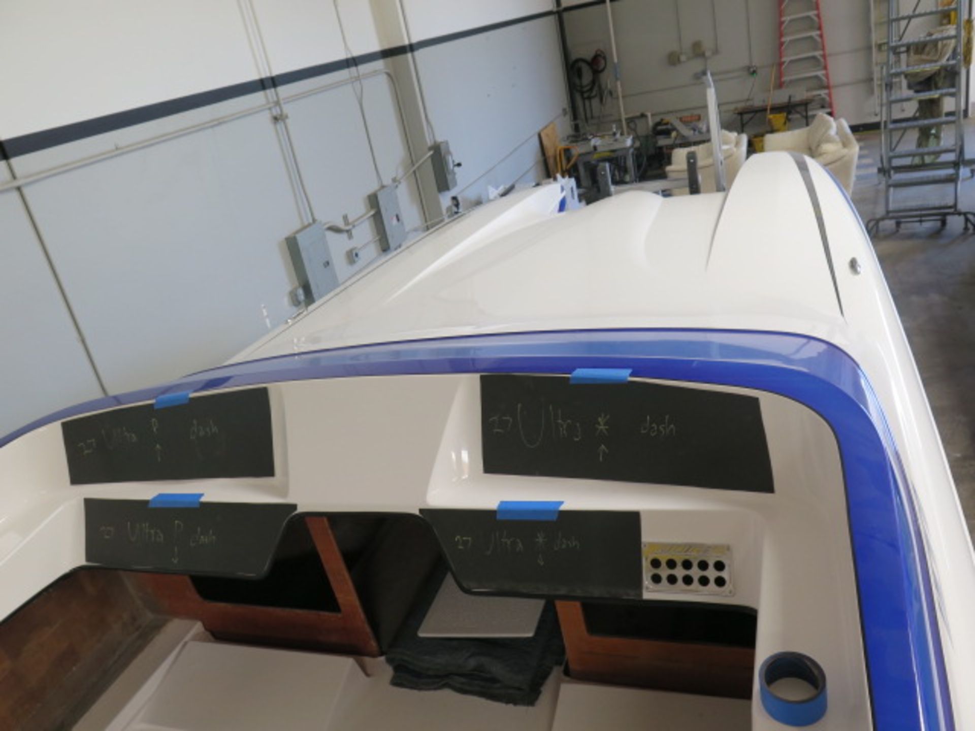 2022 27' Ultra Shadow Balsa Core CAT Hull Built for High Speed,w/Finished Bilge Gel Coat, SOLD AS IS - Image 19 of 21