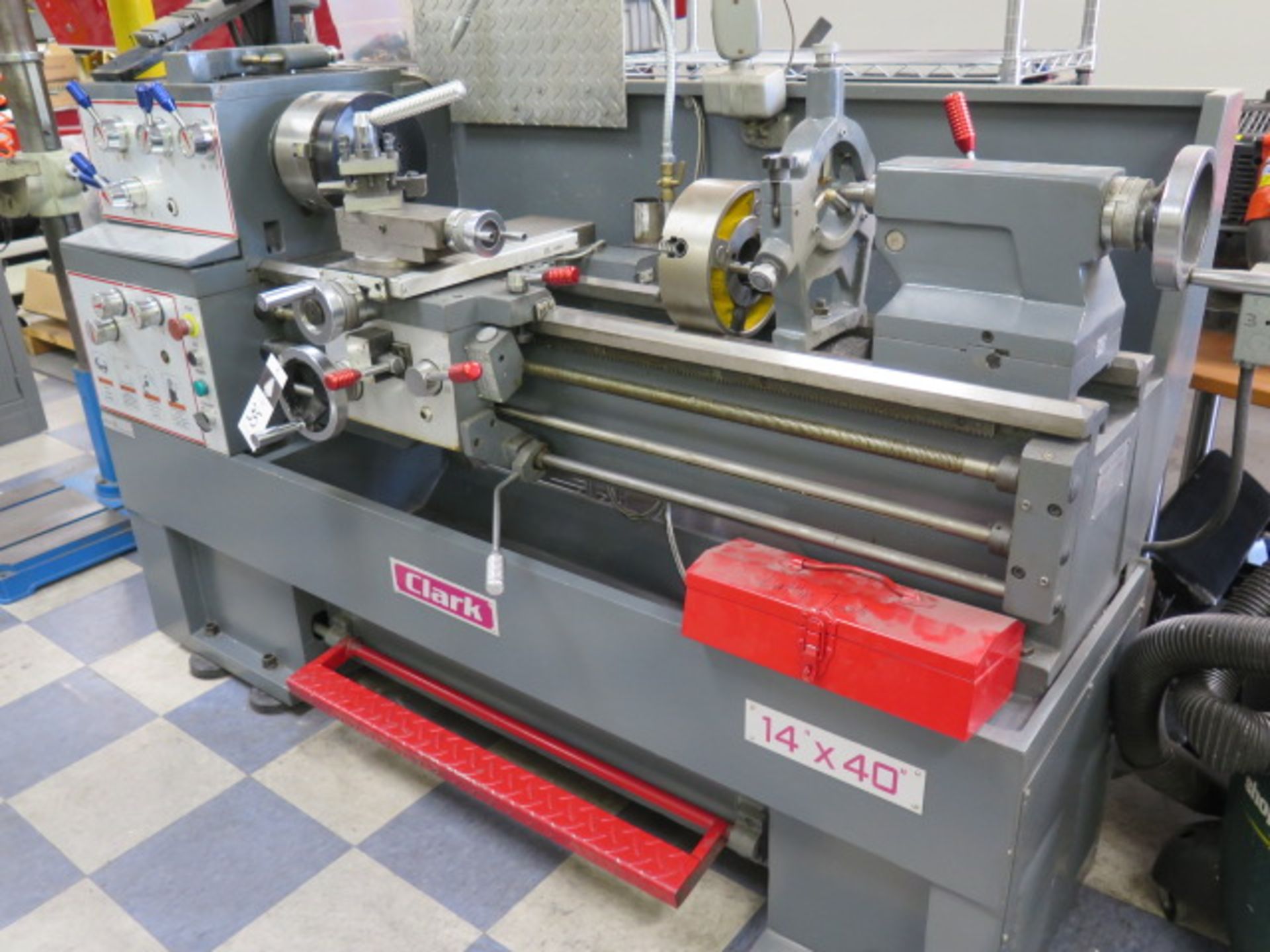 2012 Clark 1440 14” x 40” Geared Head Gap Bed Lathe s/n 12540 w/ Sino SDS6-2V Prog DRO, SOLD AS IS - Image 2 of 27