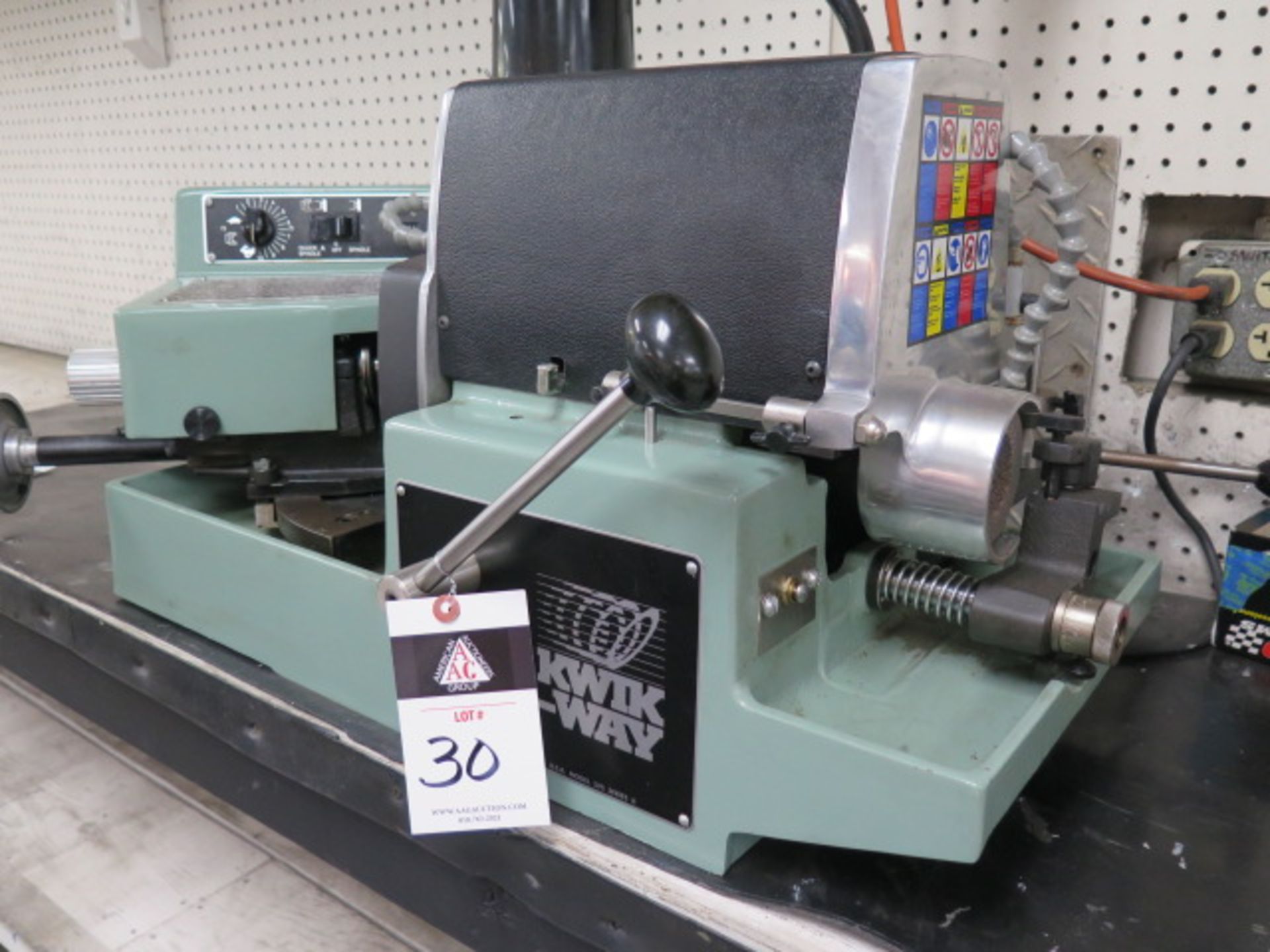 Kwik-Way SVSD 1HP Valve Face Grinder s/n 1420D w/ Adjustable Speeds, 265 Metered Hours (SOLD AS-IS - - Image 2 of 14