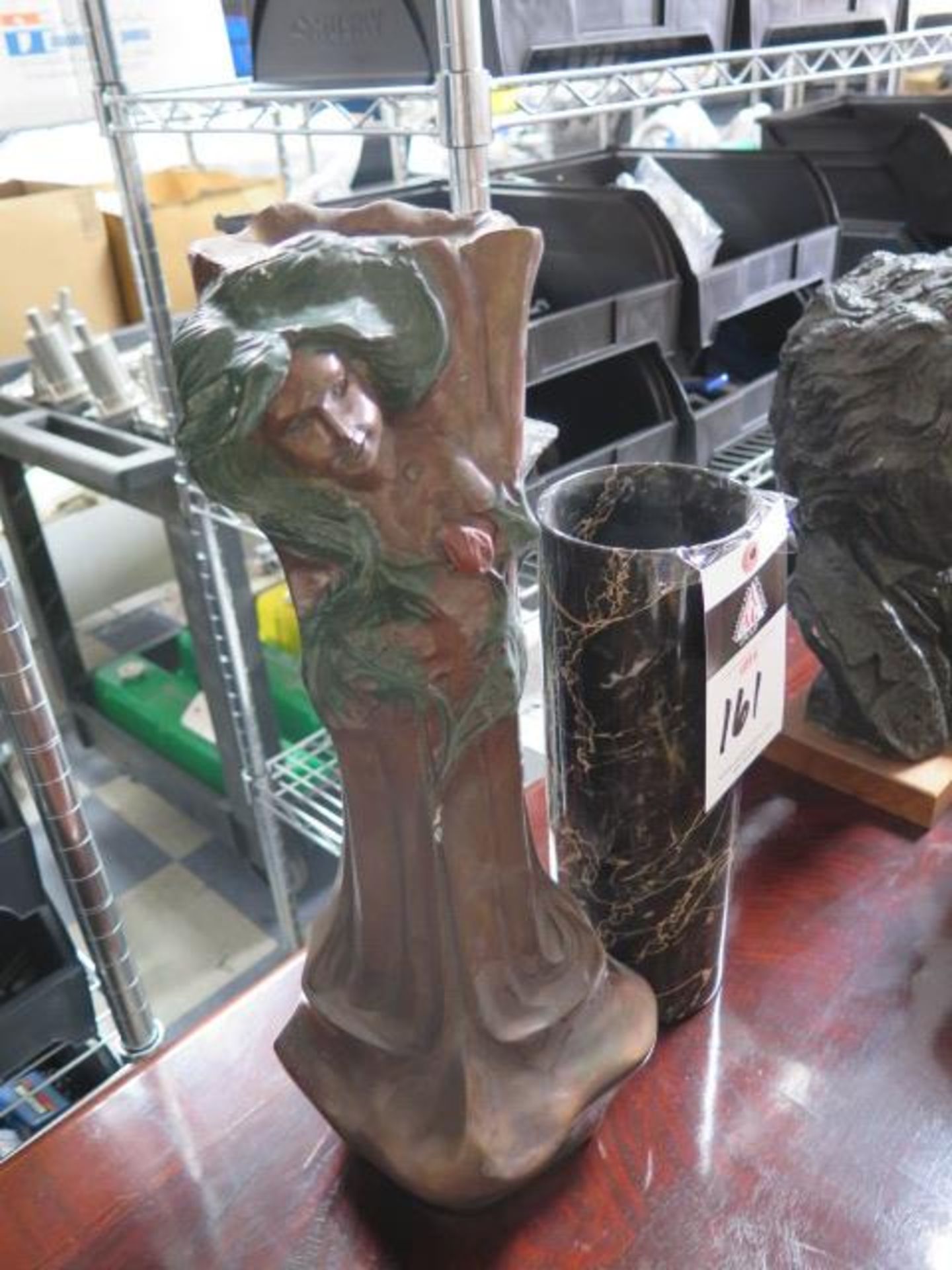 Bronze and Marble Vases (2) (SOLD AS-IS - NO WARRANTY) - Image 2 of 3