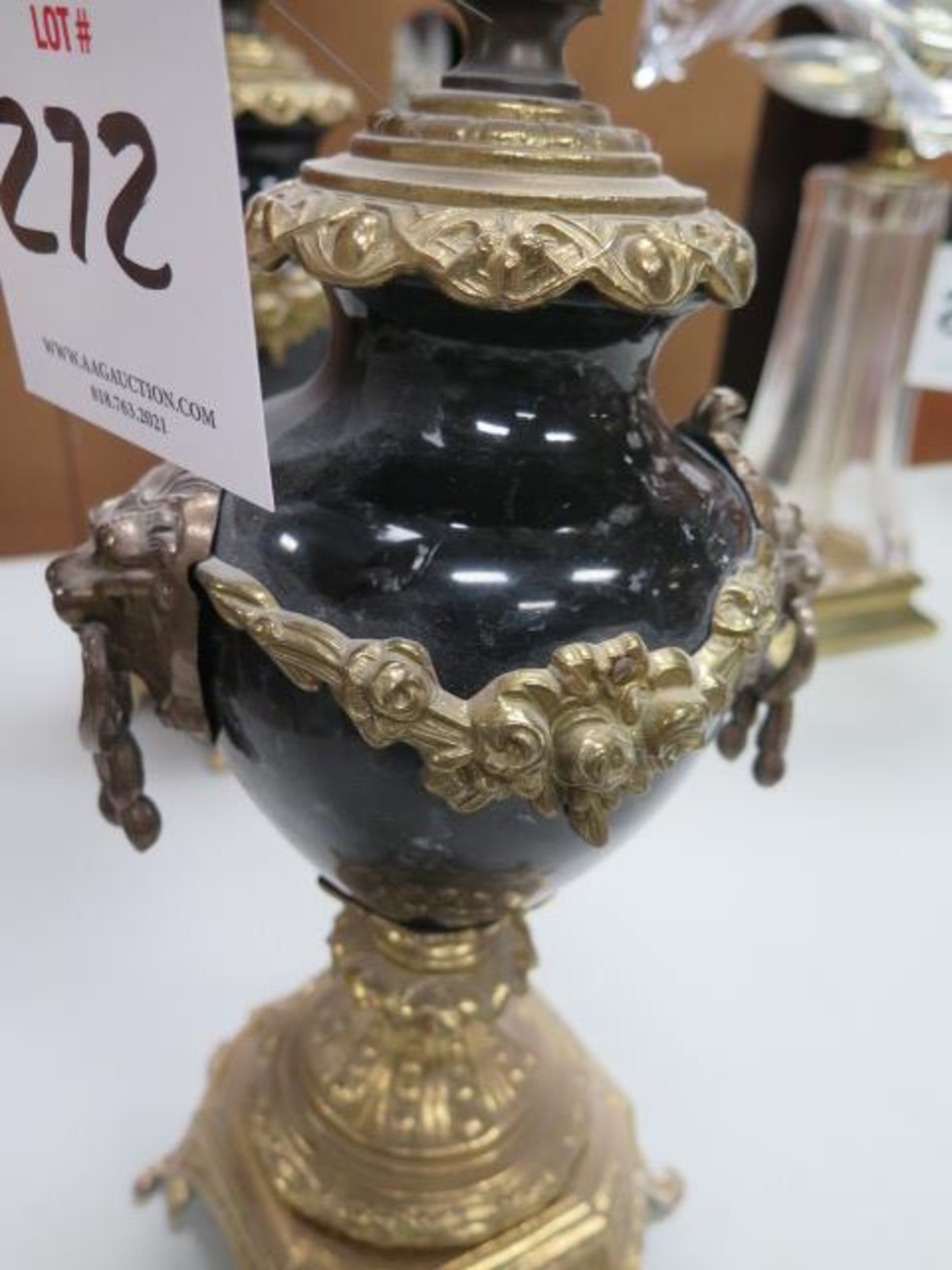 Brass and Marble Candelabras (2) (SOLD AS-IS - NO WARRANTY) - Image 3 of 9