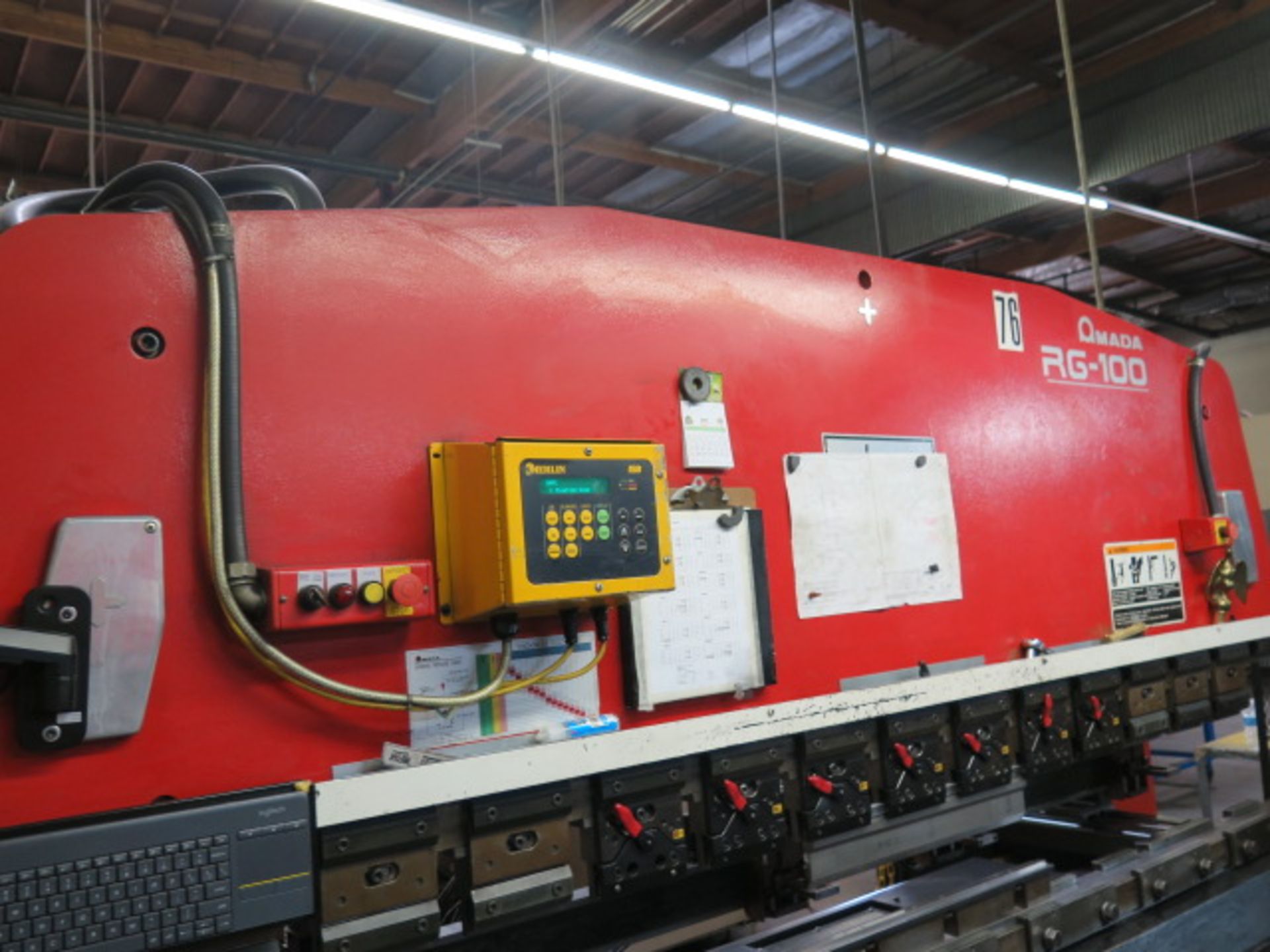 Amada RG-100 100-Ton x 10' CNC Press Brake s/n 105989 w/ Amada NC9-EX II, 118.1" Bed, SOLD AS IS - Image 7 of 17